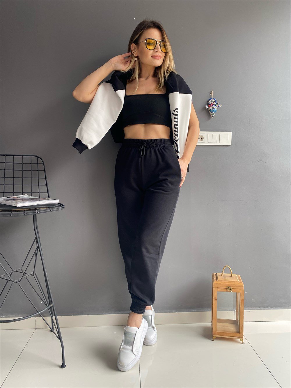 FC Paça Lastikli Siyah Eşofman