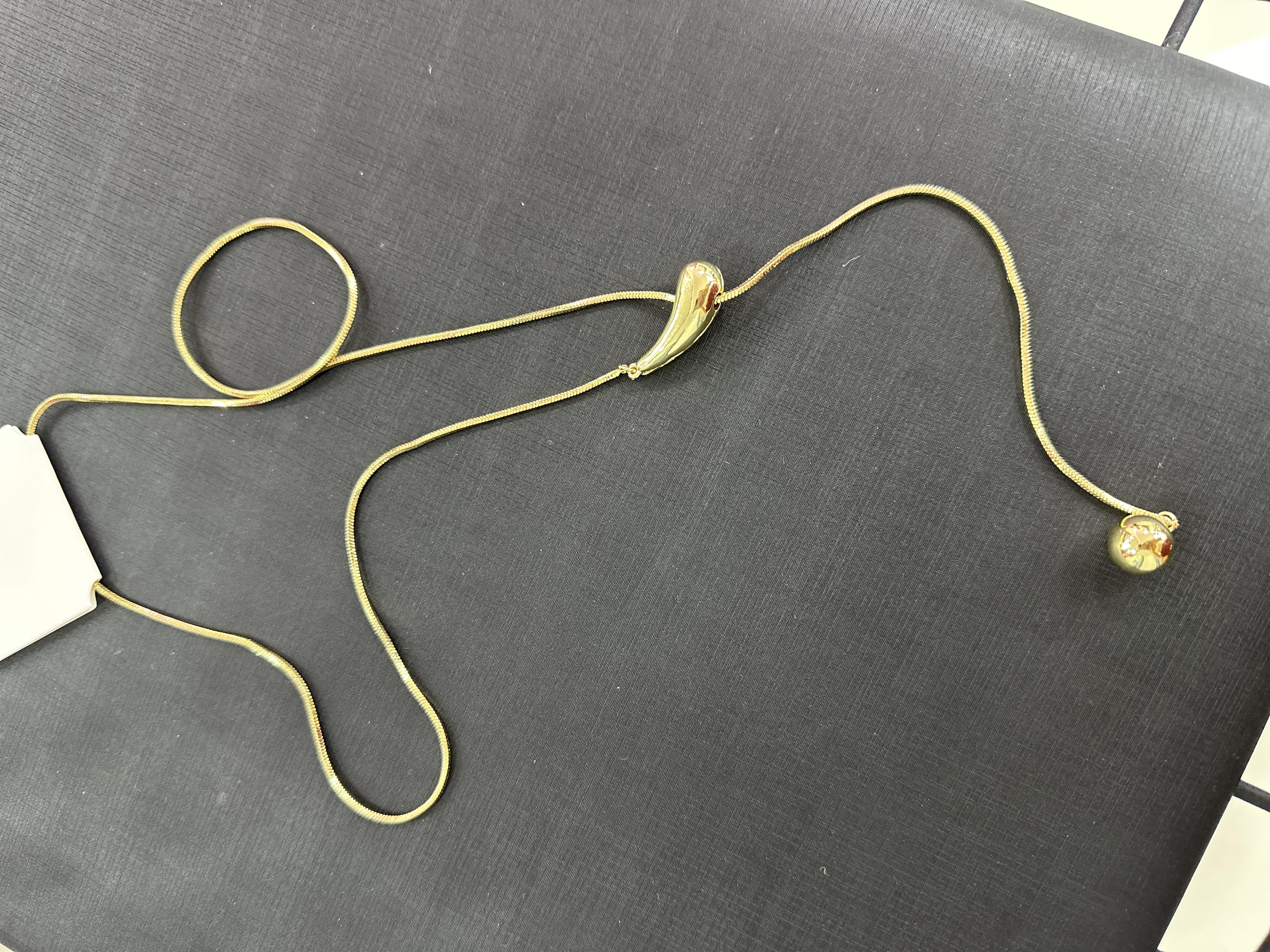 Gold Ayarlanabilir Bottega Kolye 
