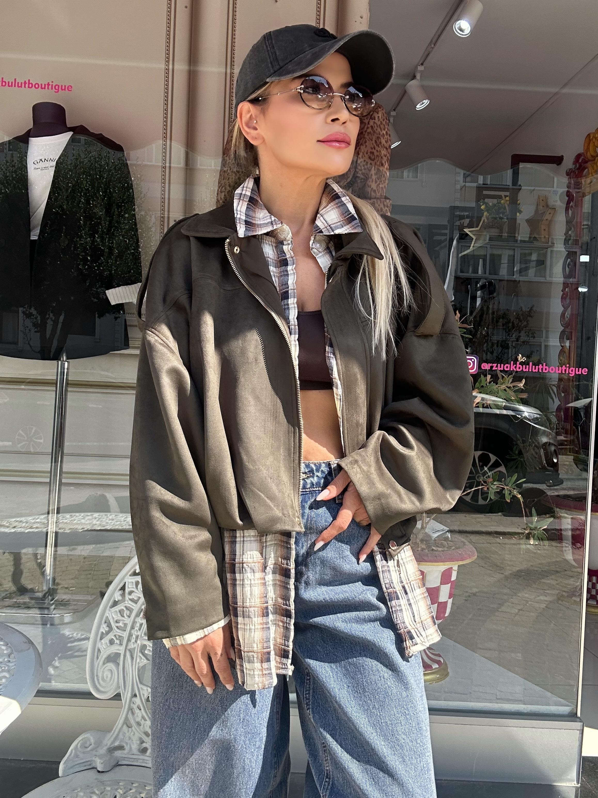 Haki Renk Bomber Mont 