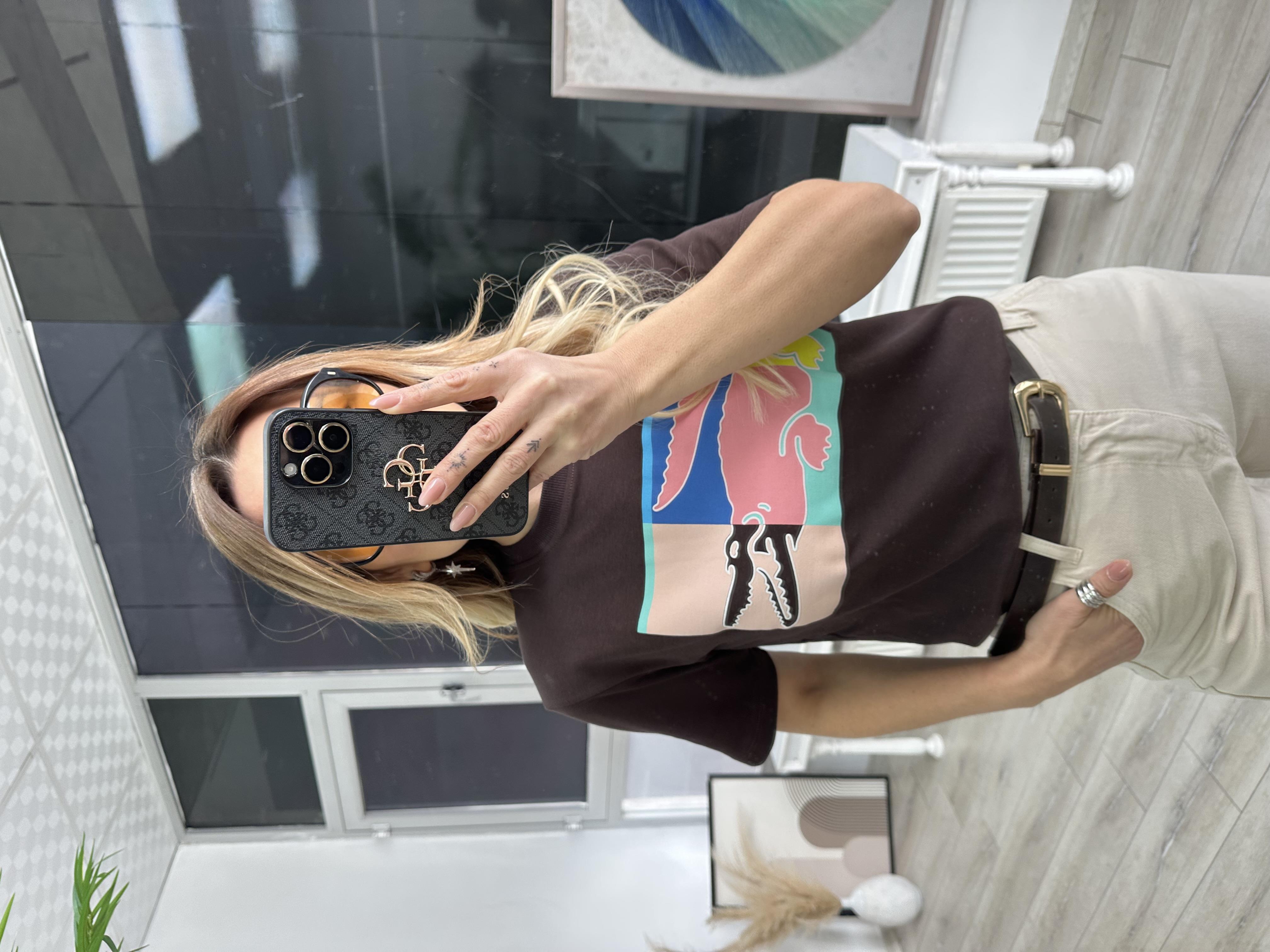 Kahve Baskılı Tşhirt