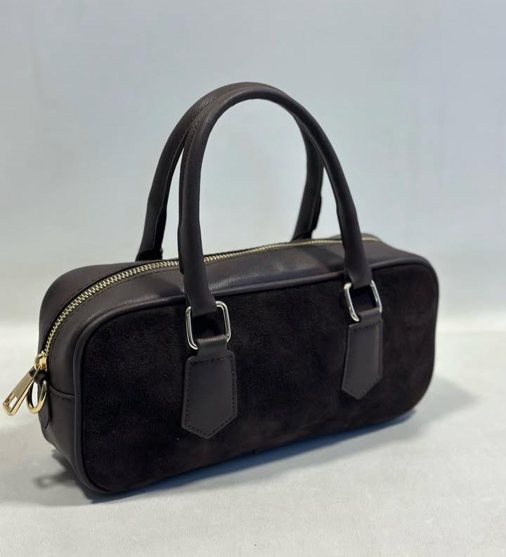 Kahverengi Mini Süet Çanta