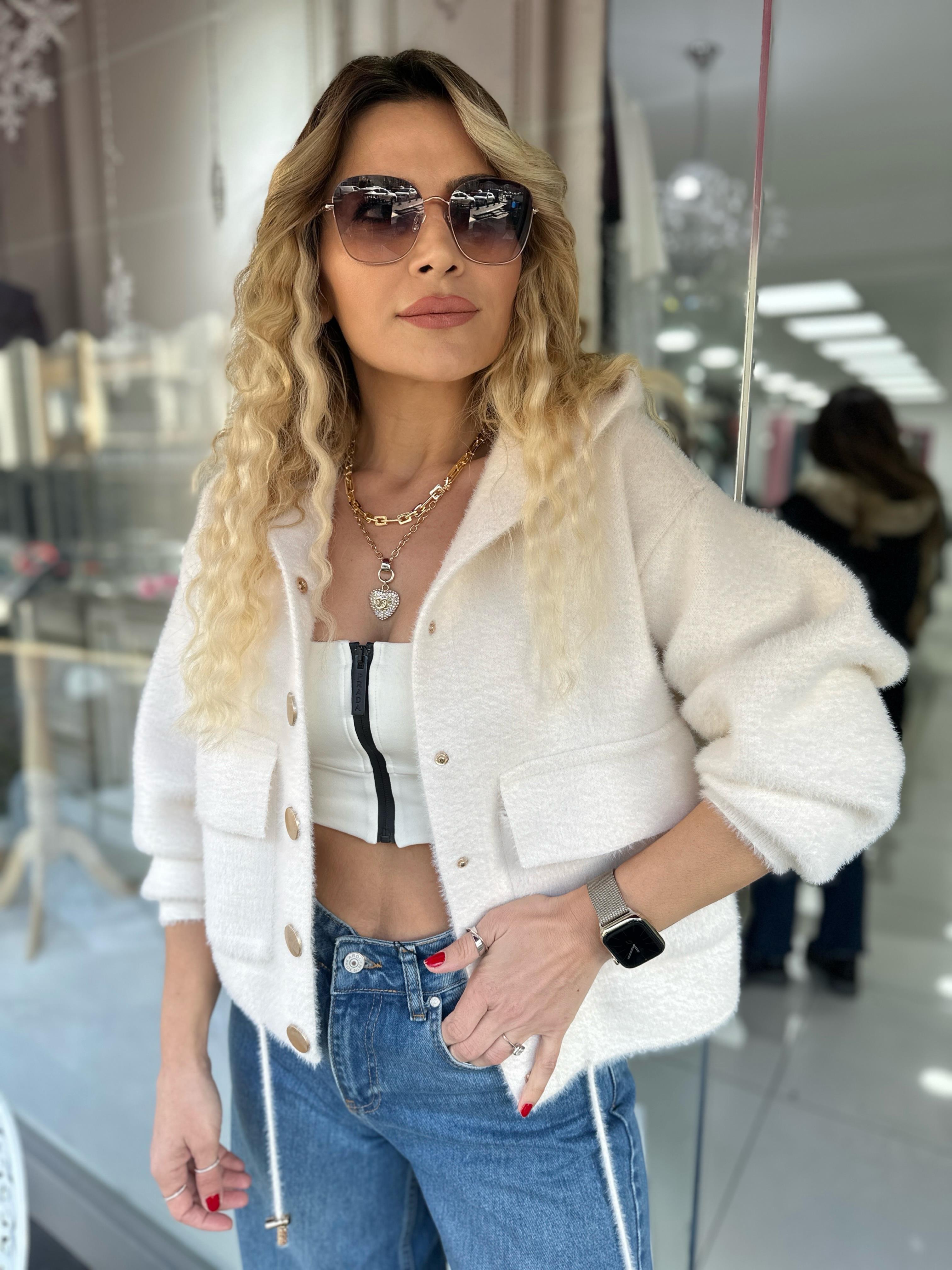 Kedi Sakal Düğmeli Hırka 