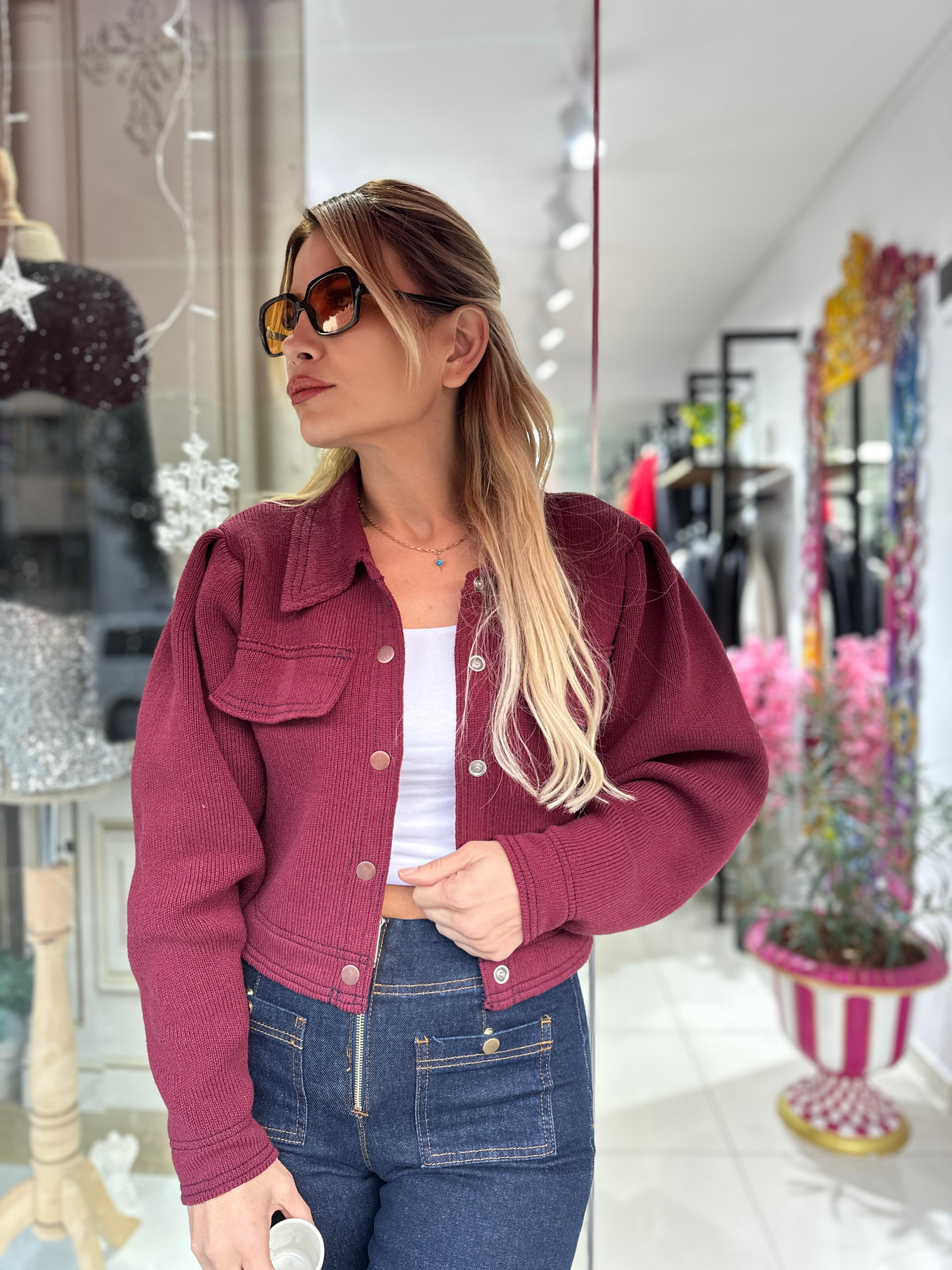 Kot Desen Çıtçıtlı Hırka 