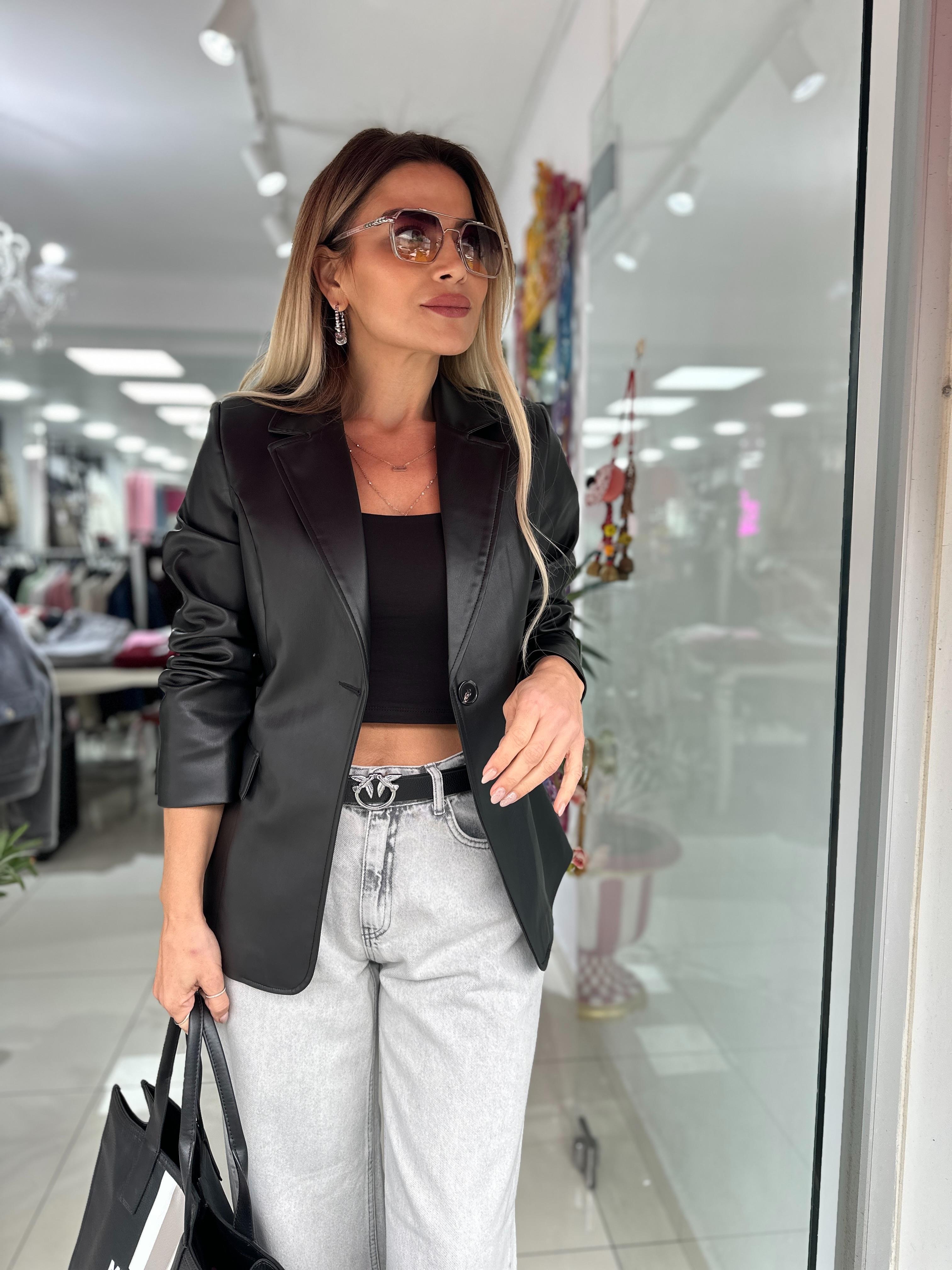 KR Deri Blazer Ceket 