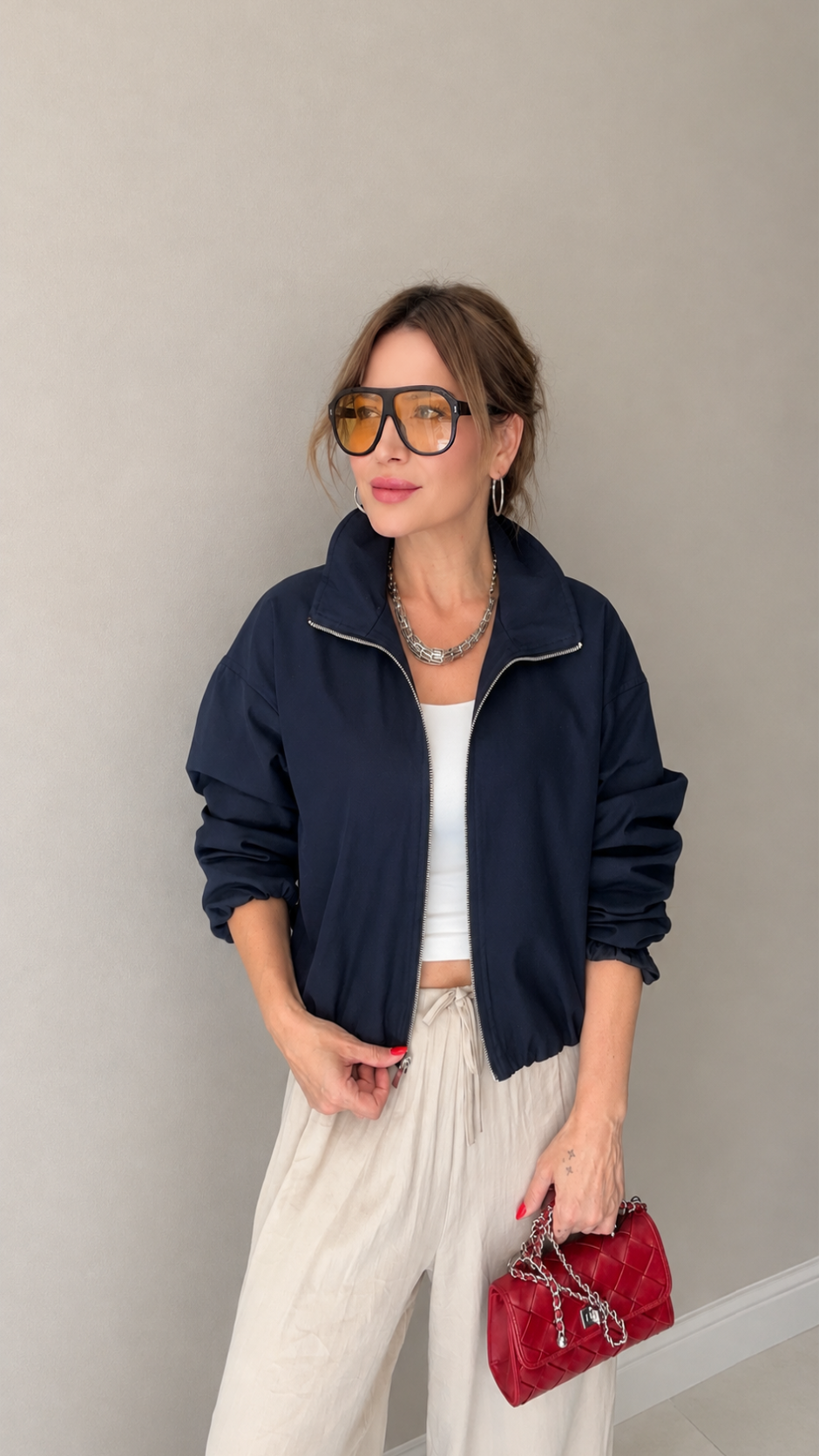 Lacivert Bomber Ceket 