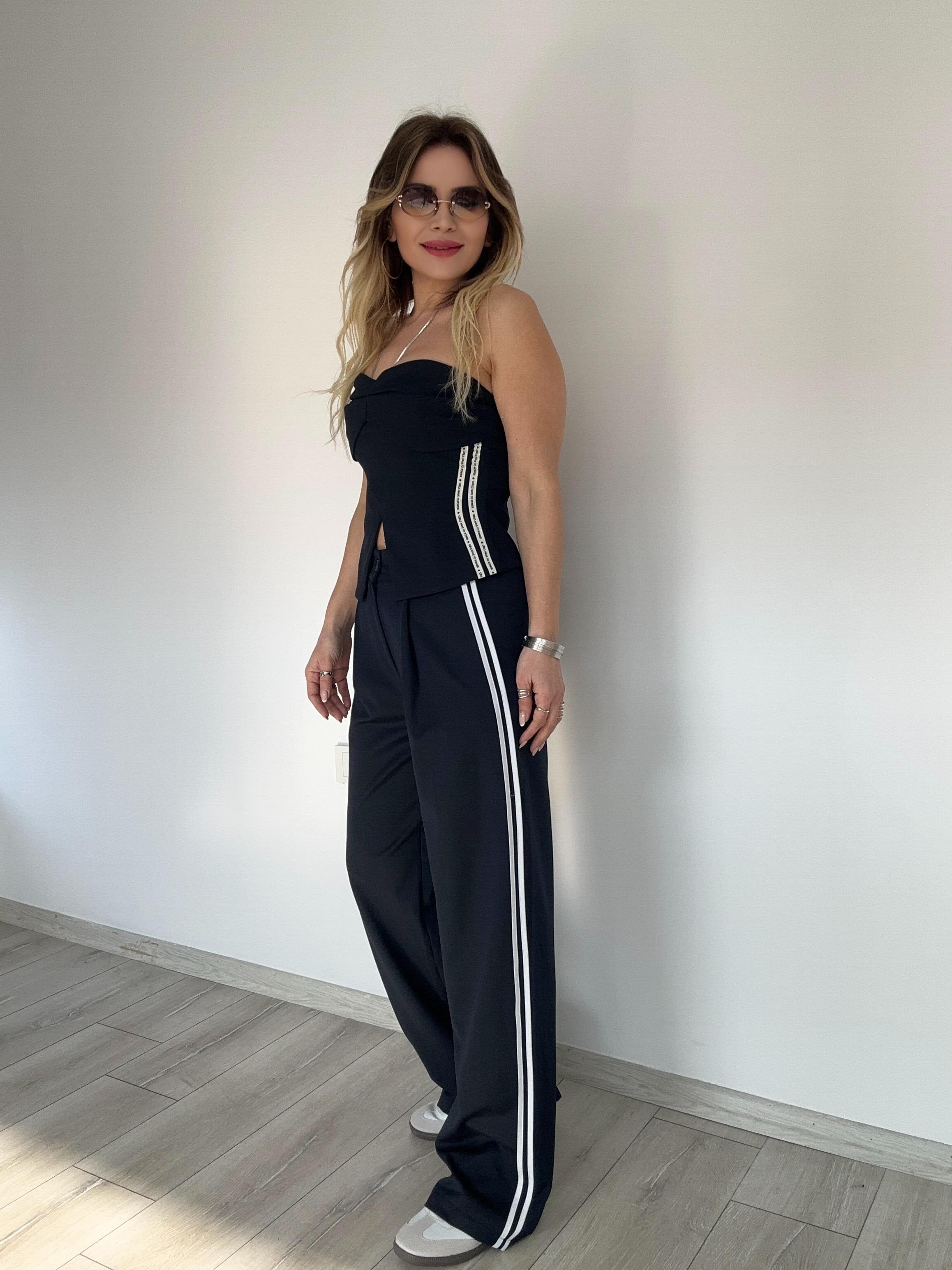 Lacivert Tasarım Pantolon 