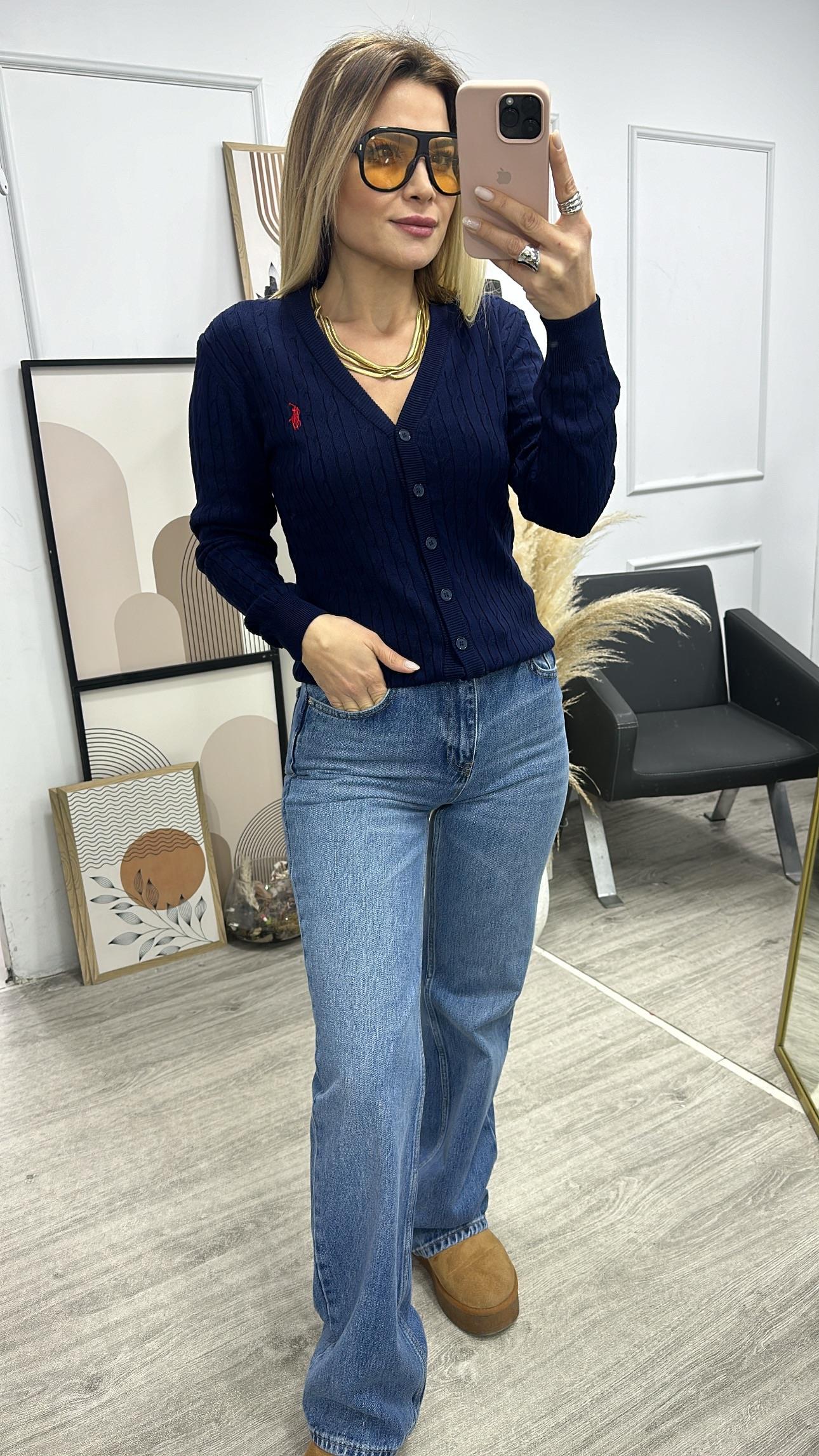 Lacivert Triko Hırka