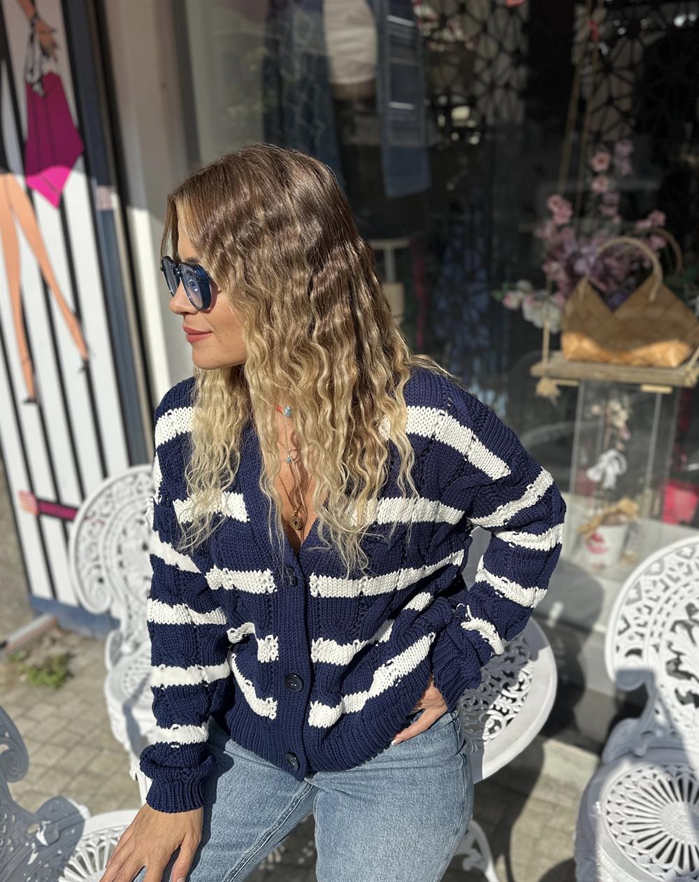 Lacivert Triko Hırka