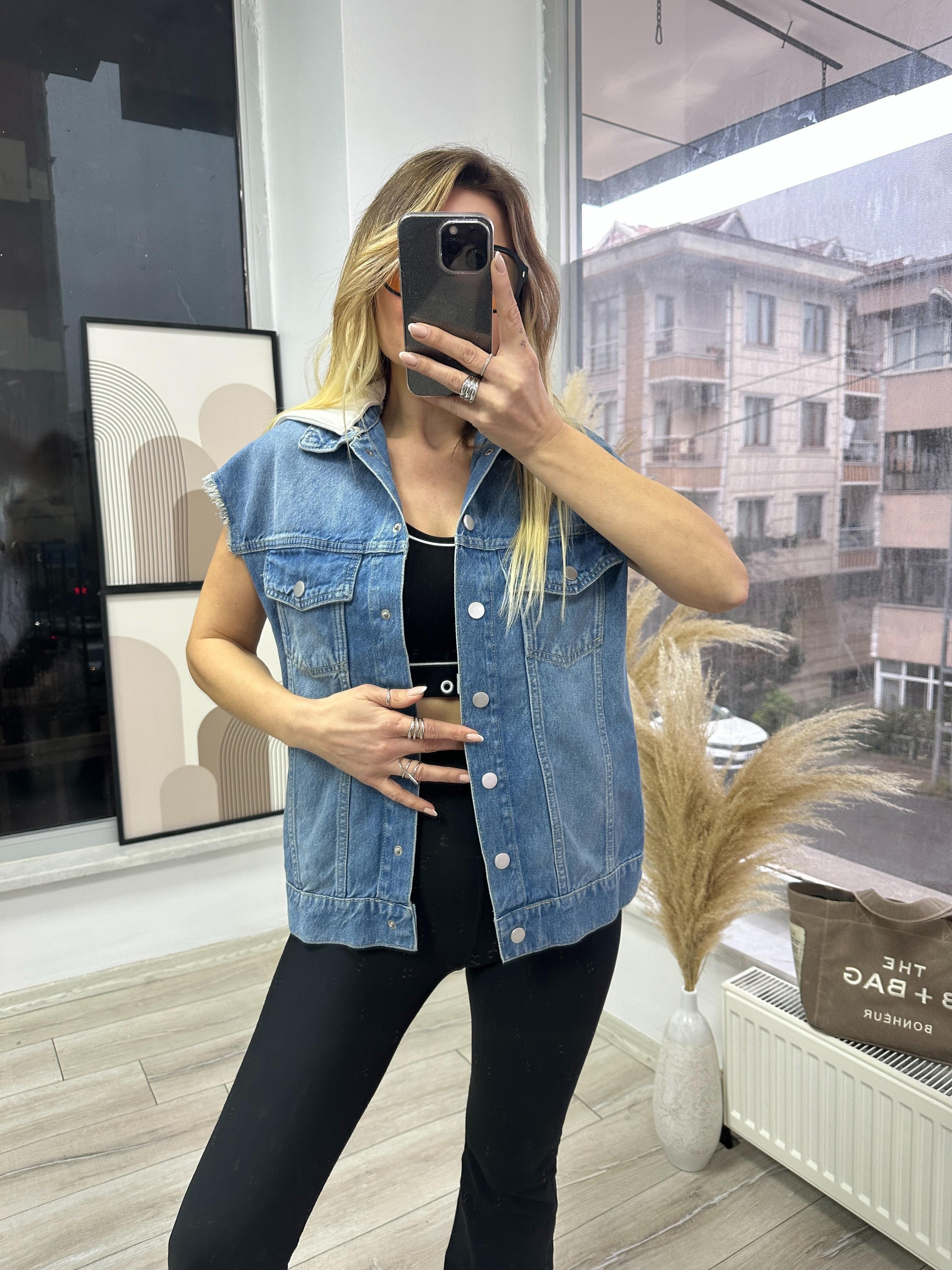 Mavi Denim Yelek 