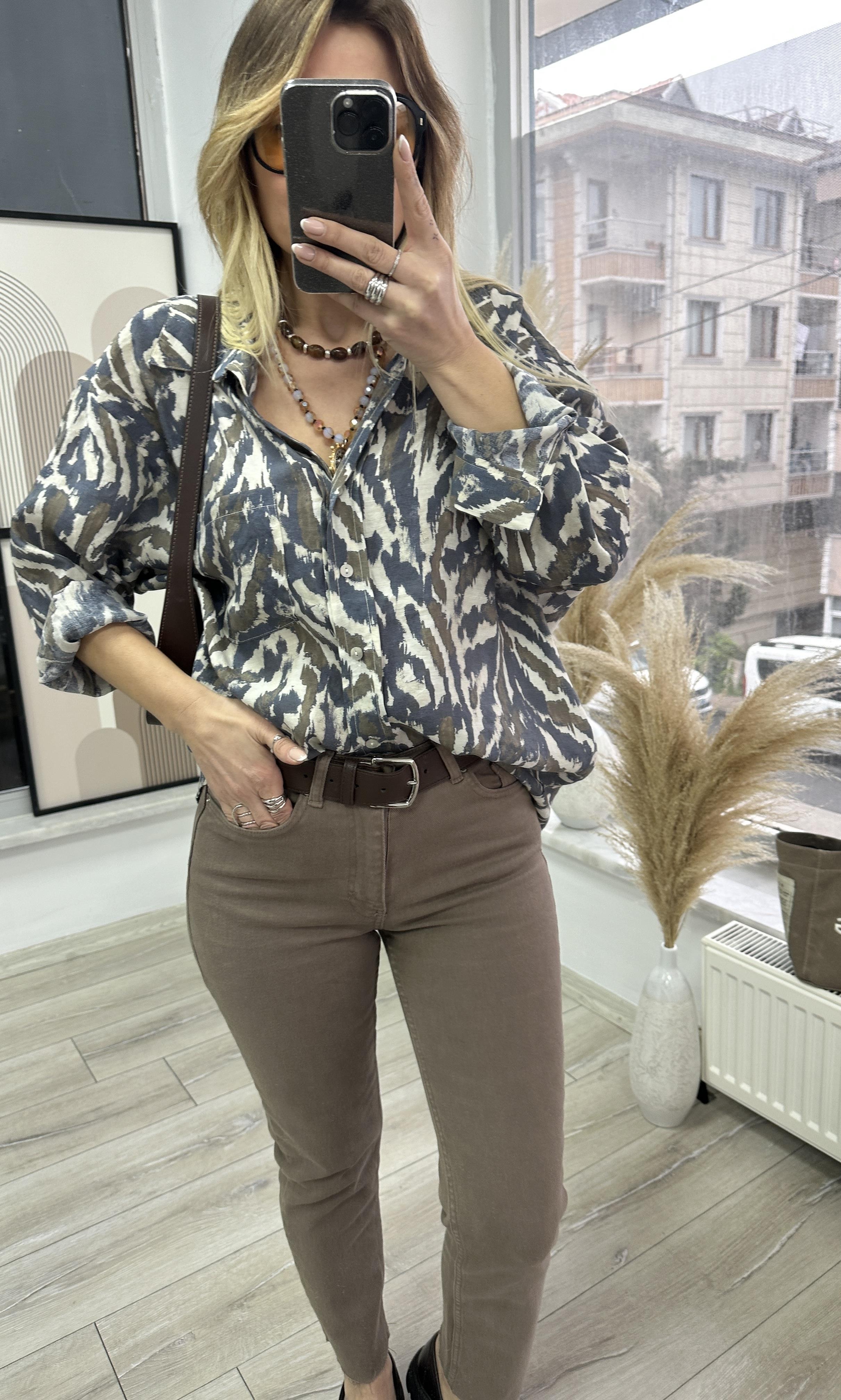 Mocha Esnek Kalıp Pantolon 