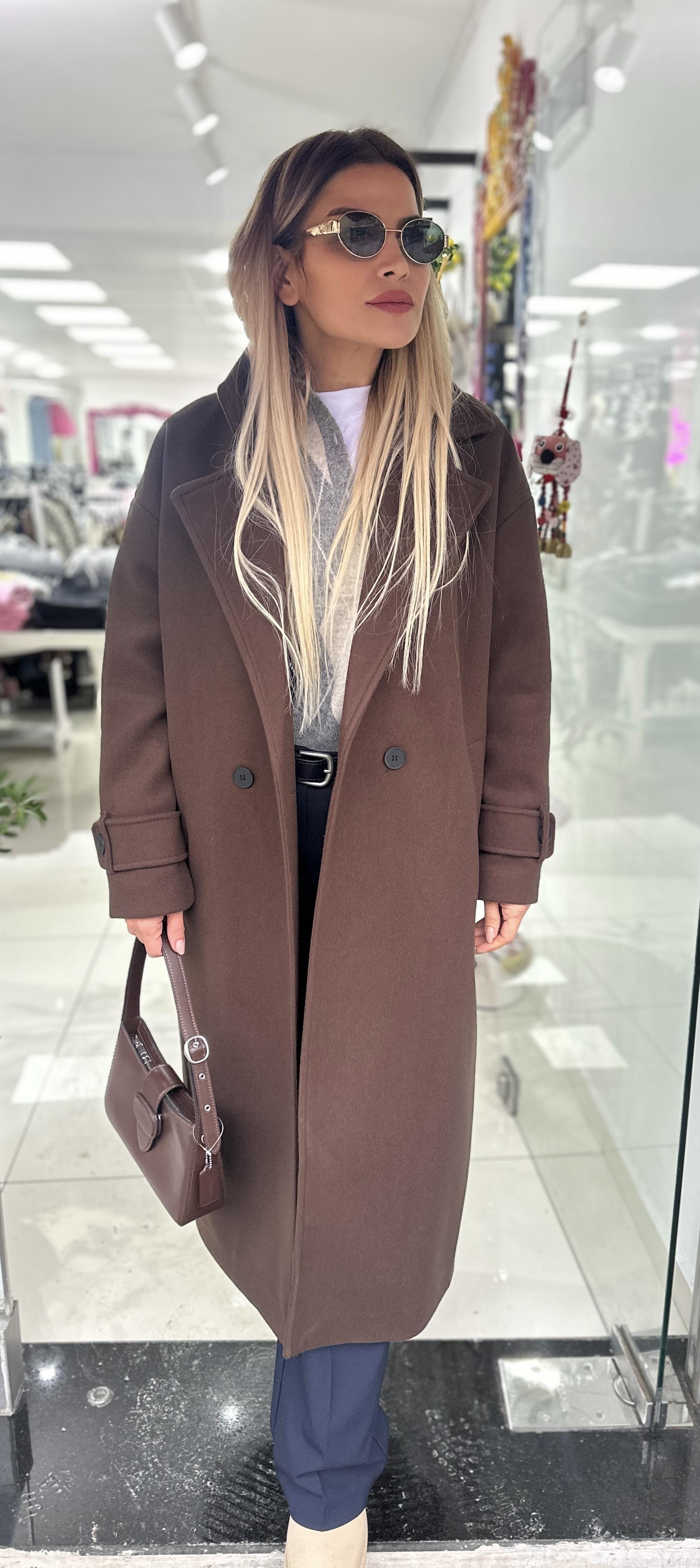 MSM Kahve Oversize Kaban 