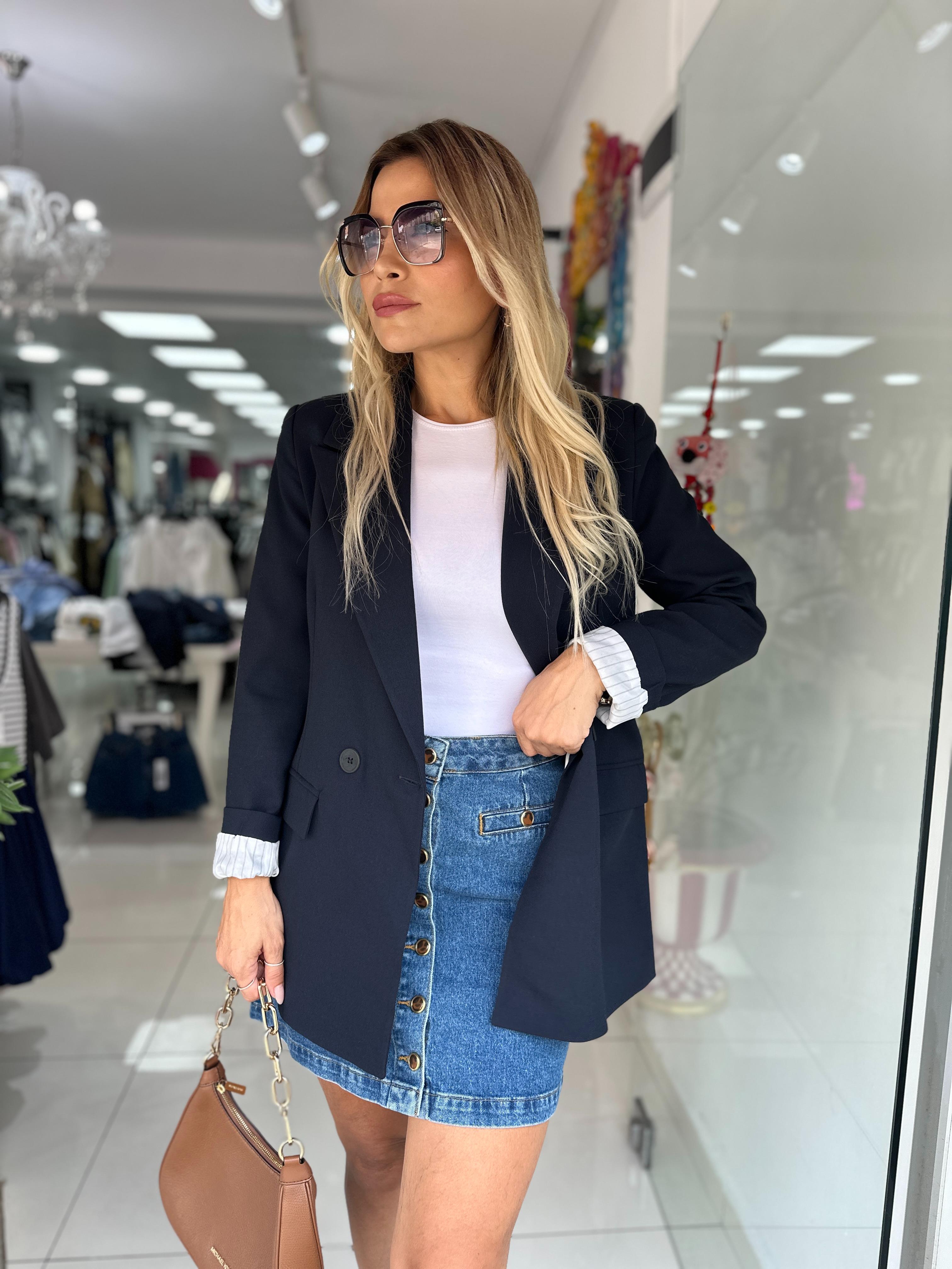 MSM Lacivert Blazer Ceket 