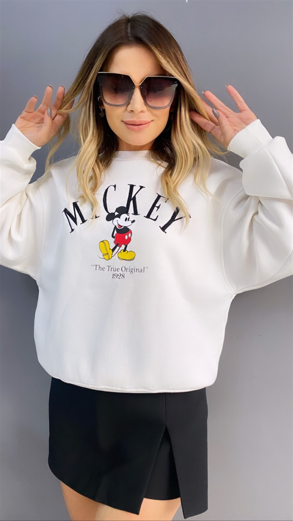 ORJ Beyaz Mickey Sweat