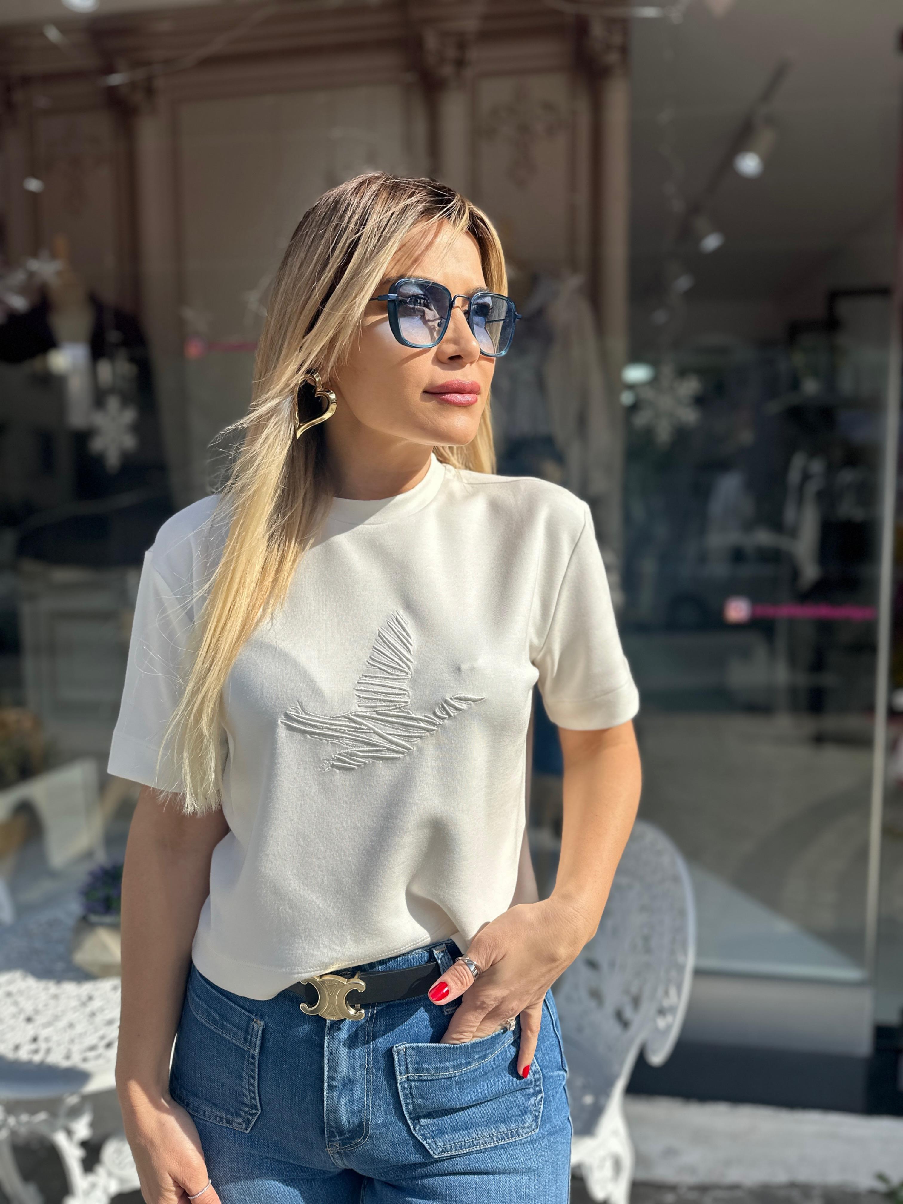 ORJ Ekru Modal Kumaş Tşhirt