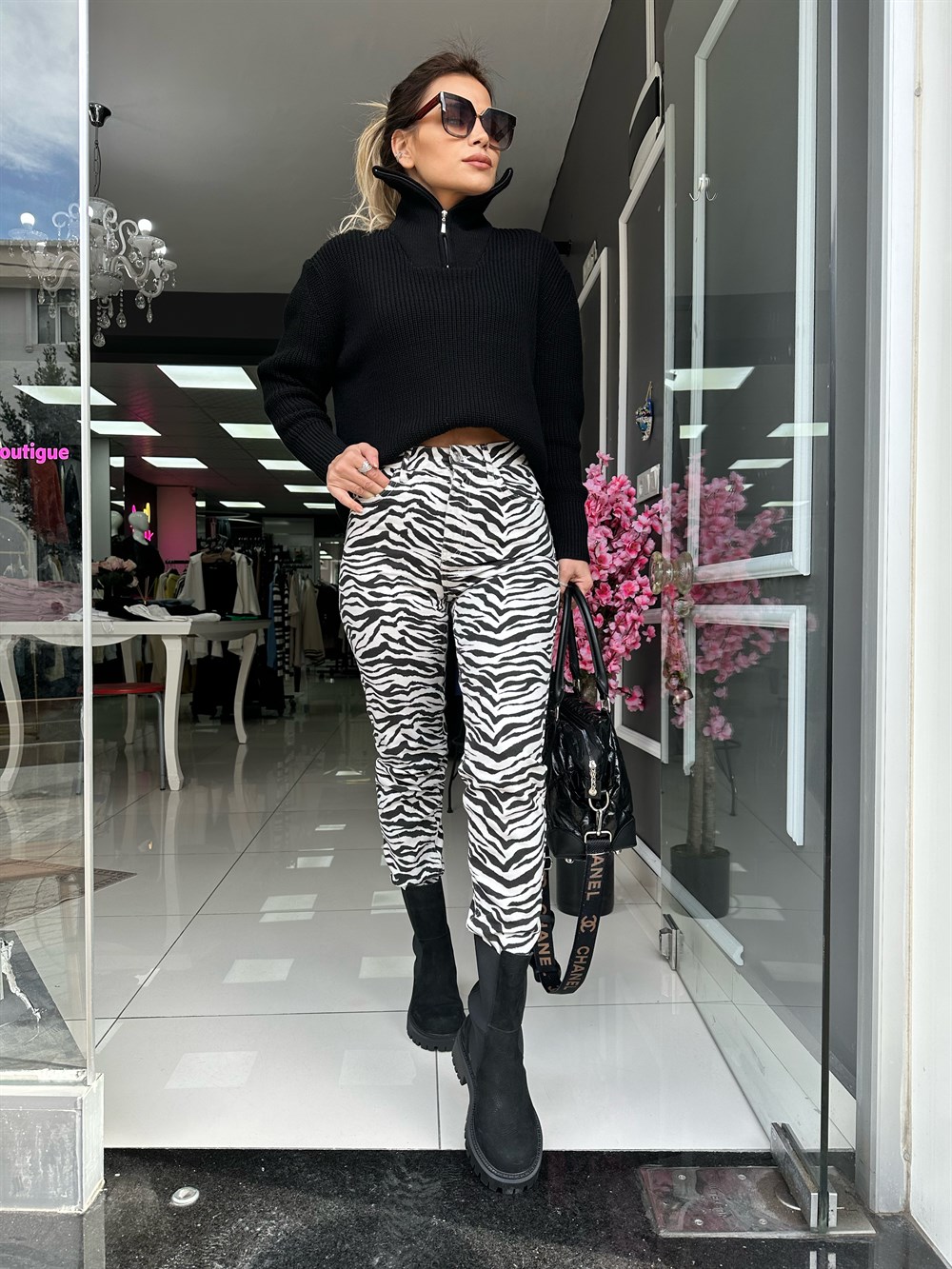 ORJ Zebra Desen Jean
