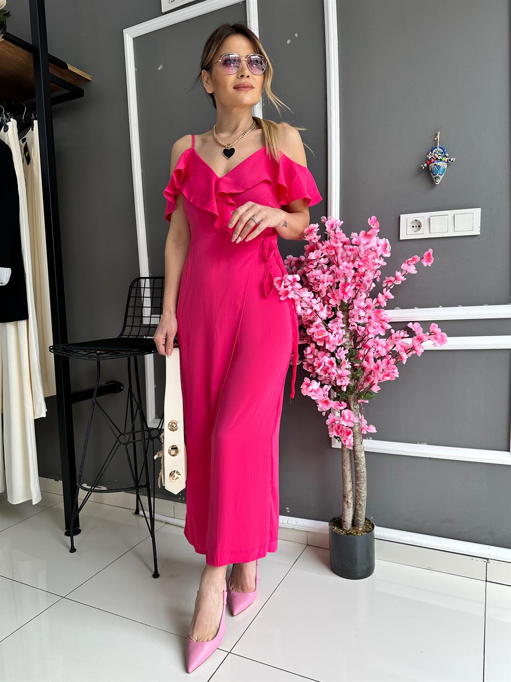 ORJ ZR Pembe Fırfırlı Tulum