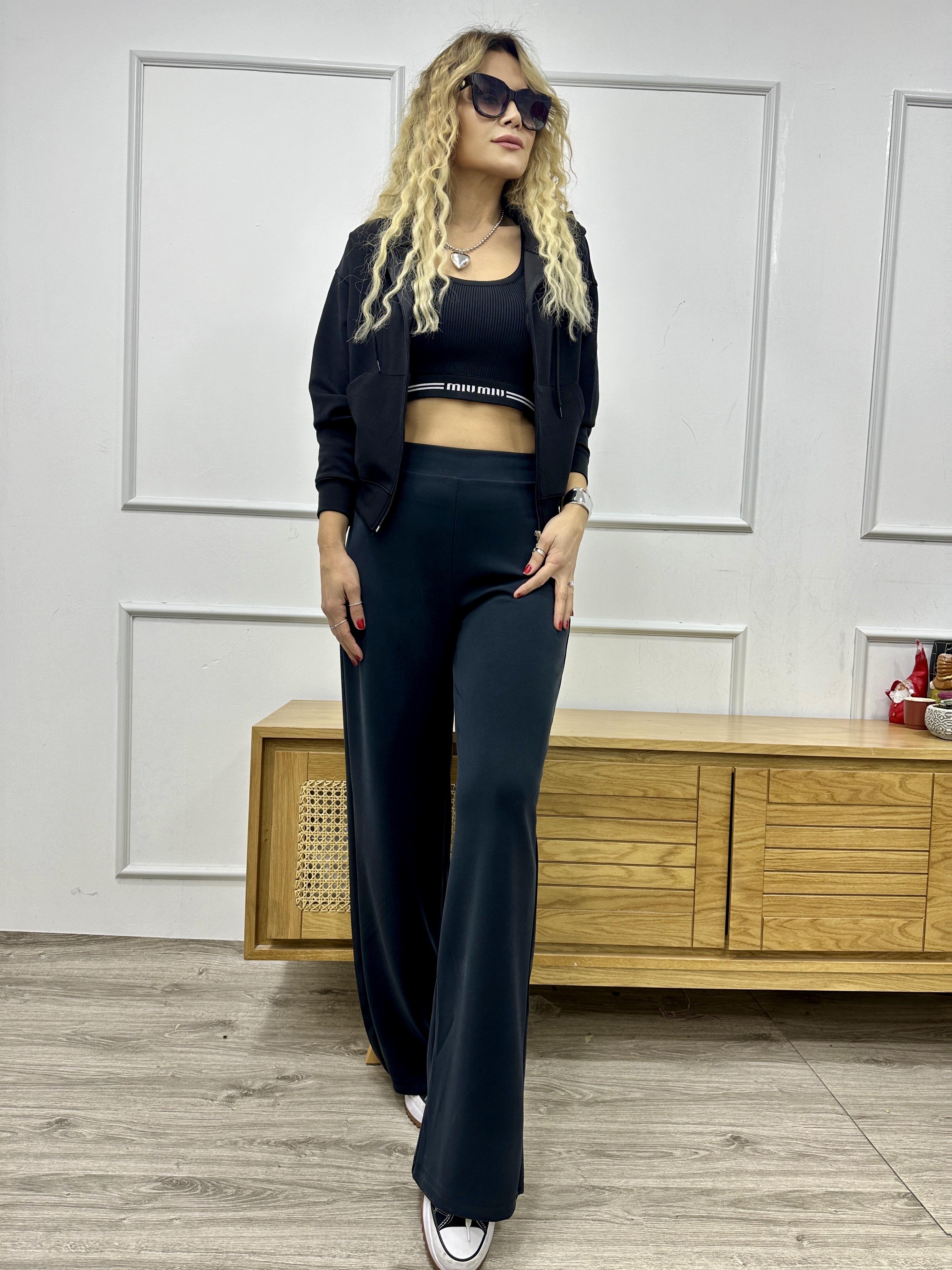 OYS Siyah Modal Kumaş Eşofman 