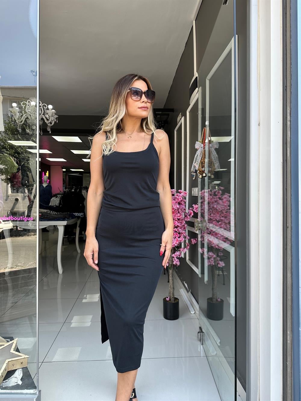 Oysho Antrasit Etek Bluz Takım 
