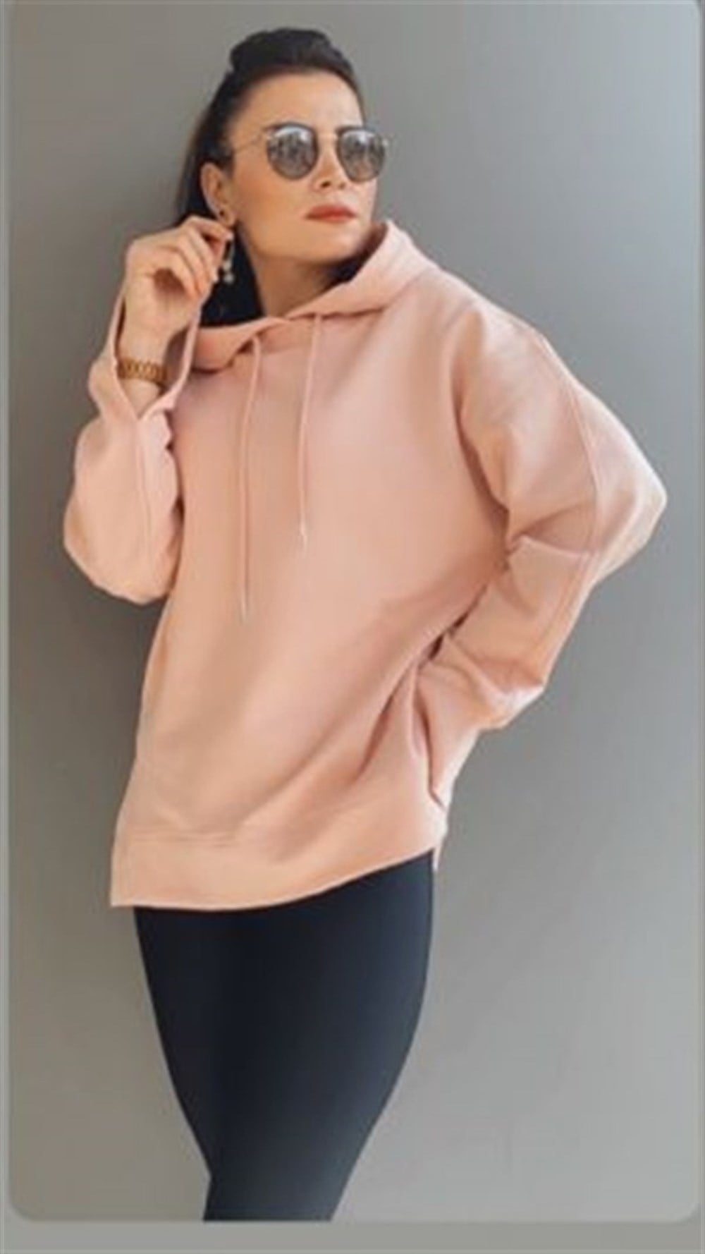 PEMBE KOL DETAY SWEAT