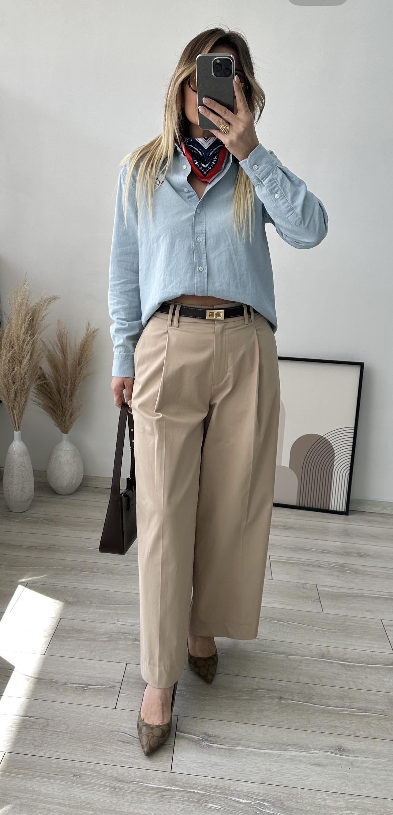 Pilili Geniş Paça Pantolon 