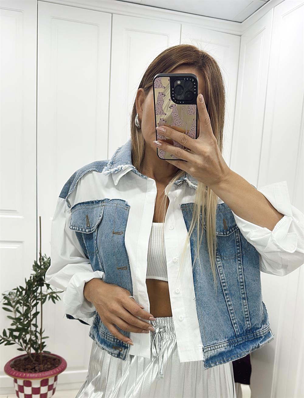 Poplin Jean Ceket 
