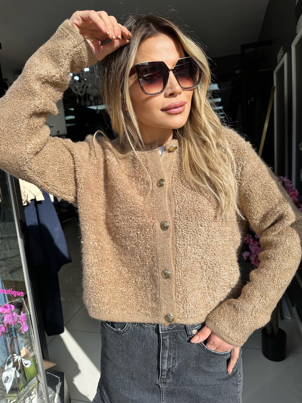 QS Camel Yumoş Hırka