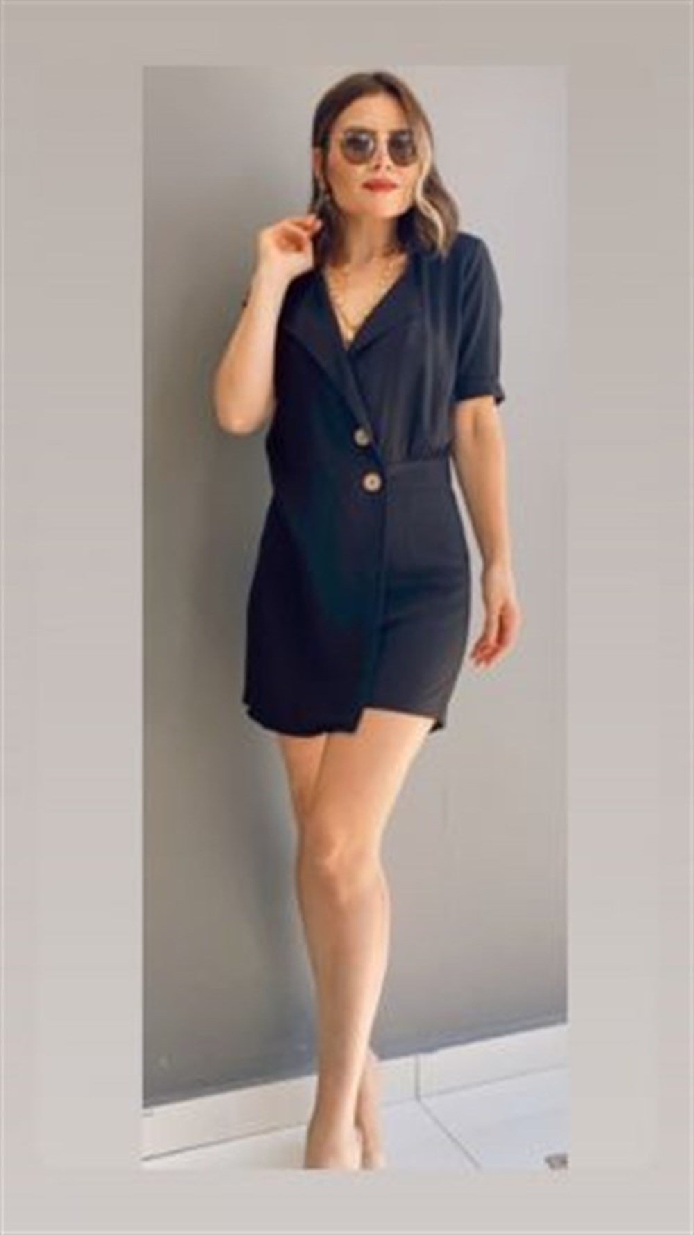 SİYAH KETEN ÖN DETAY TULUM