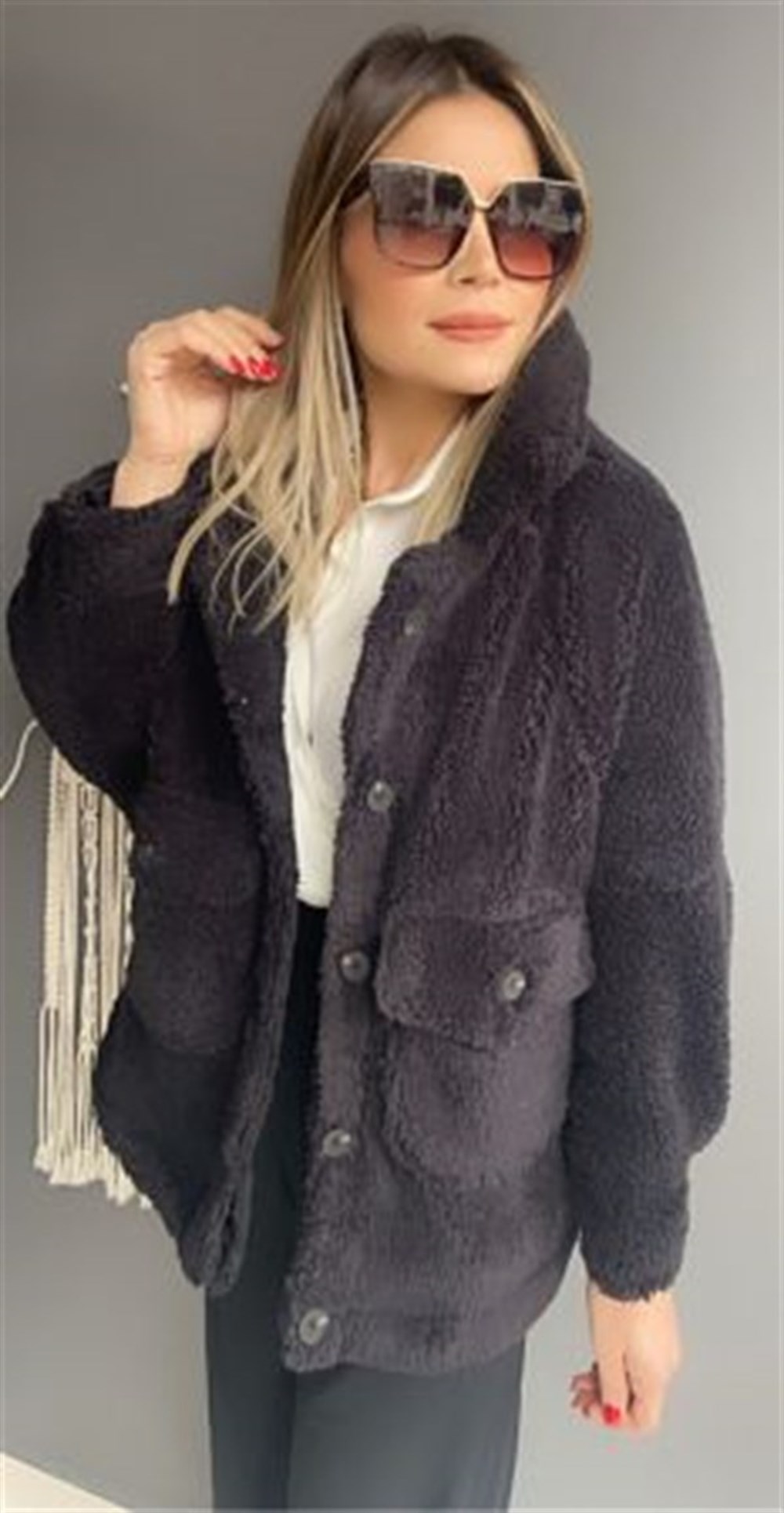 SİYAH KISA TEDDY