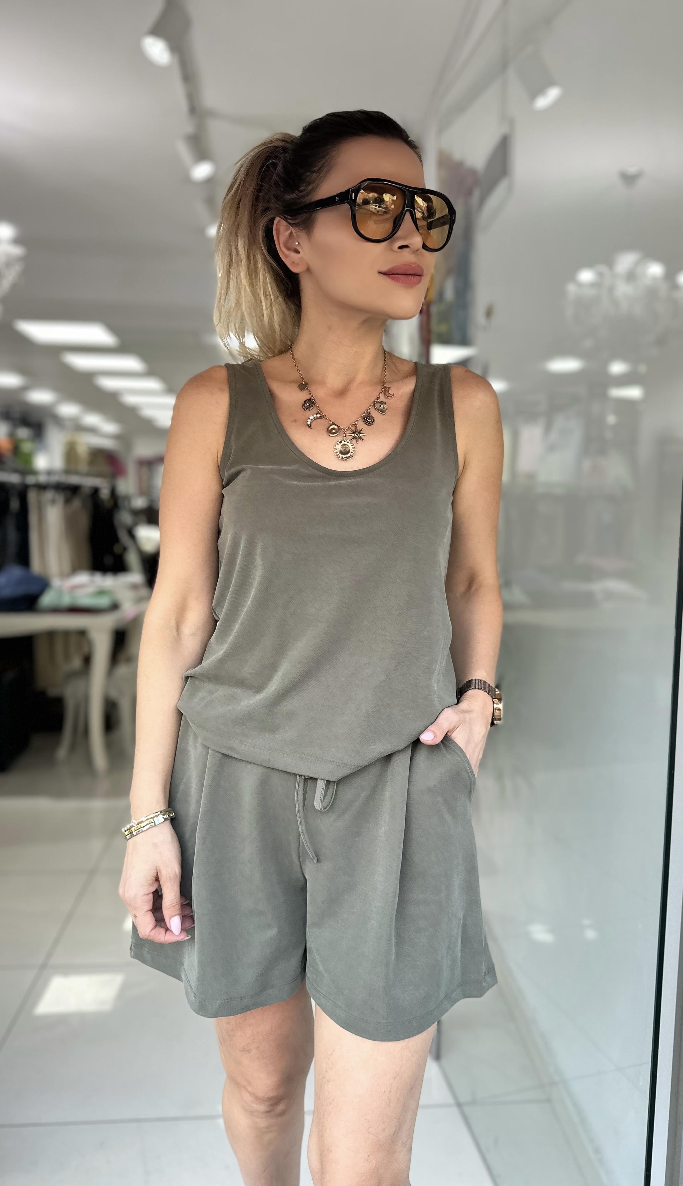 Yeşil Modal Şortlu Takım 