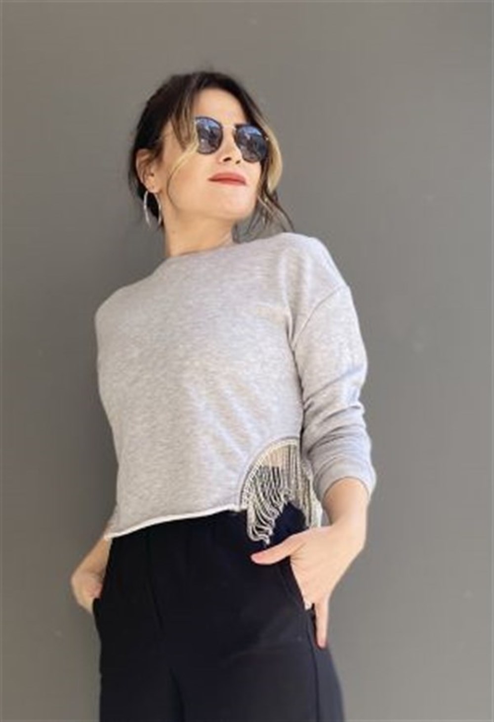 ZİNCİR DETAY SWEAT