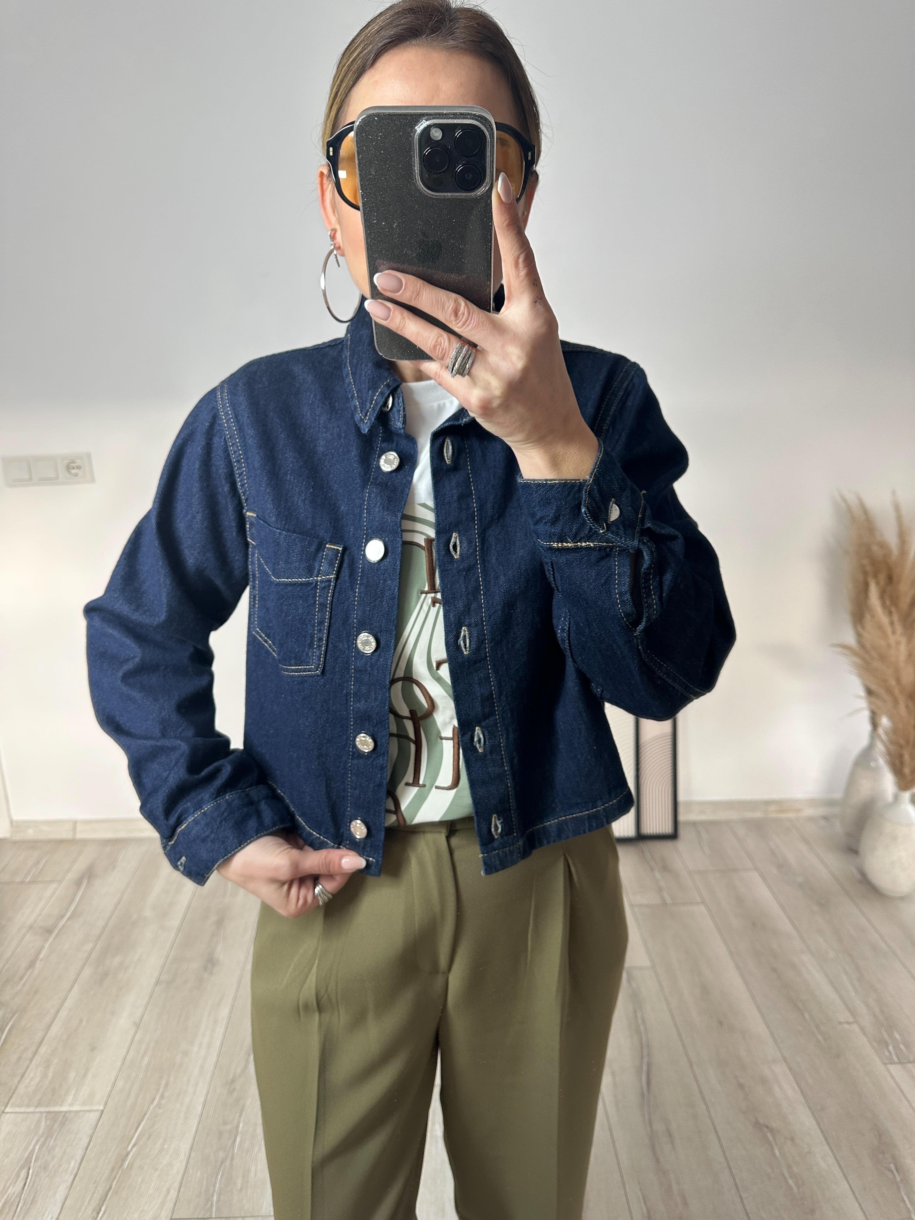 ZR Lacivert İnce Denim Ceket