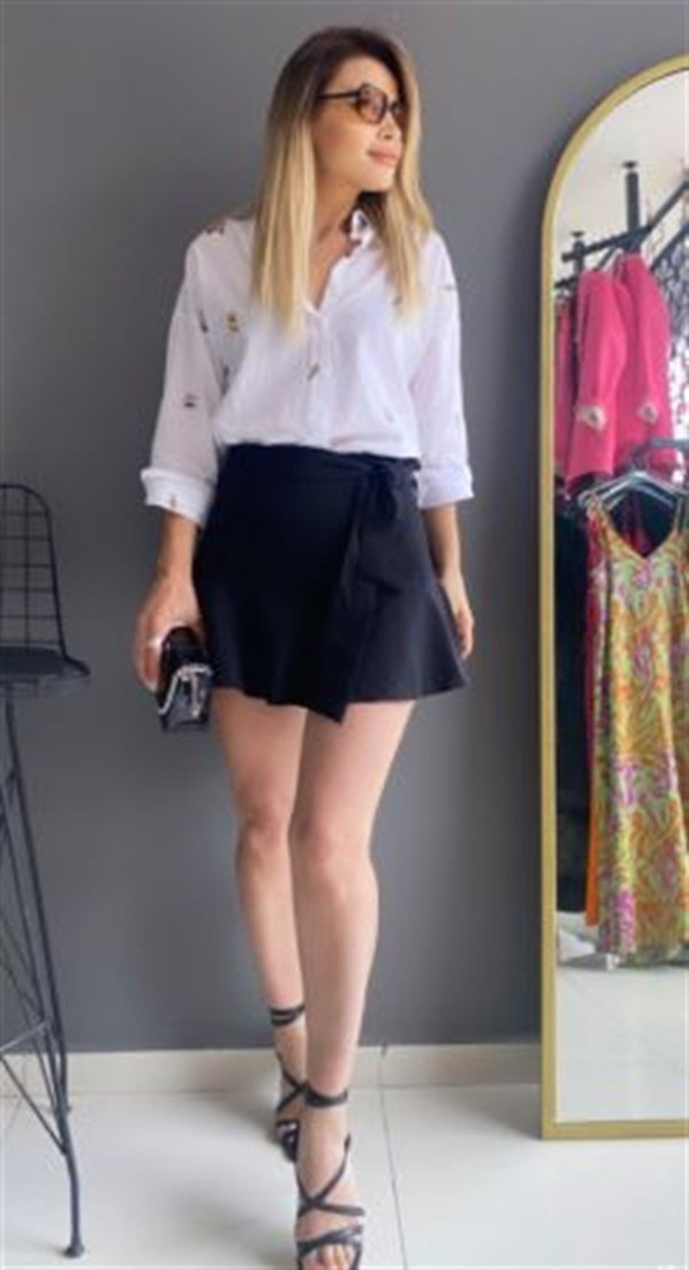 ZR Siyah Şortlu Etek