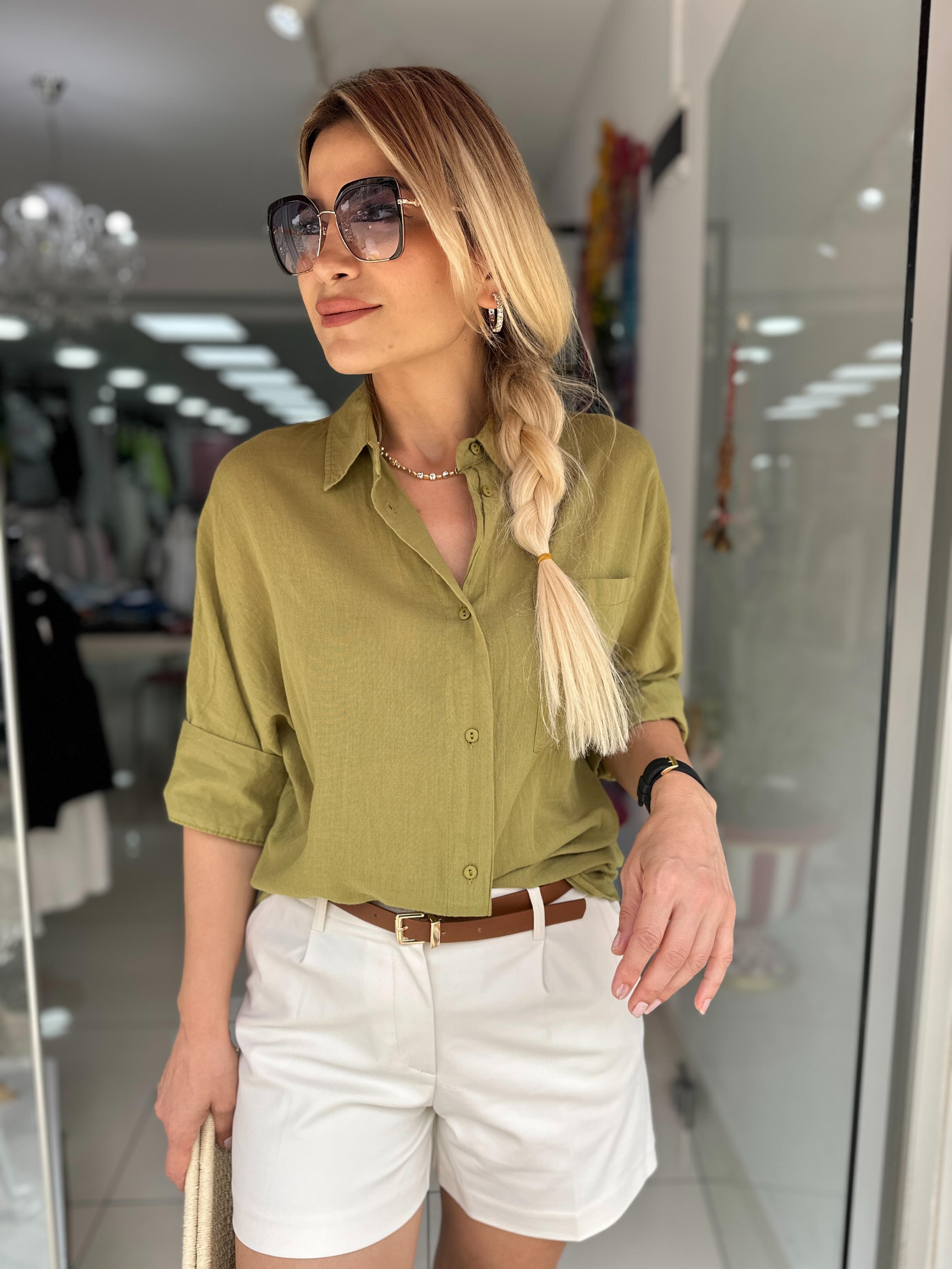 ZR Tensel Yeşil Gömlek 
