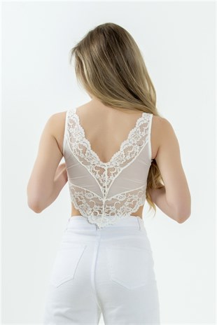 1570 - Dolgulu Dantelli Bralet