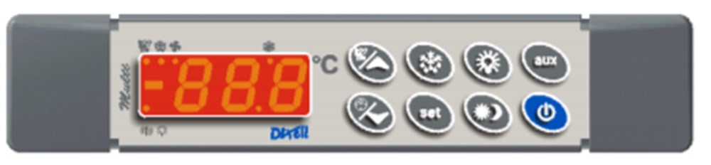 Dixell XM Serisi İçin Ekranlar XM470K-T840 / T840 / 3 Haneli - 6 Tuşlu - IP65 - 185X38mm XM470K İçin