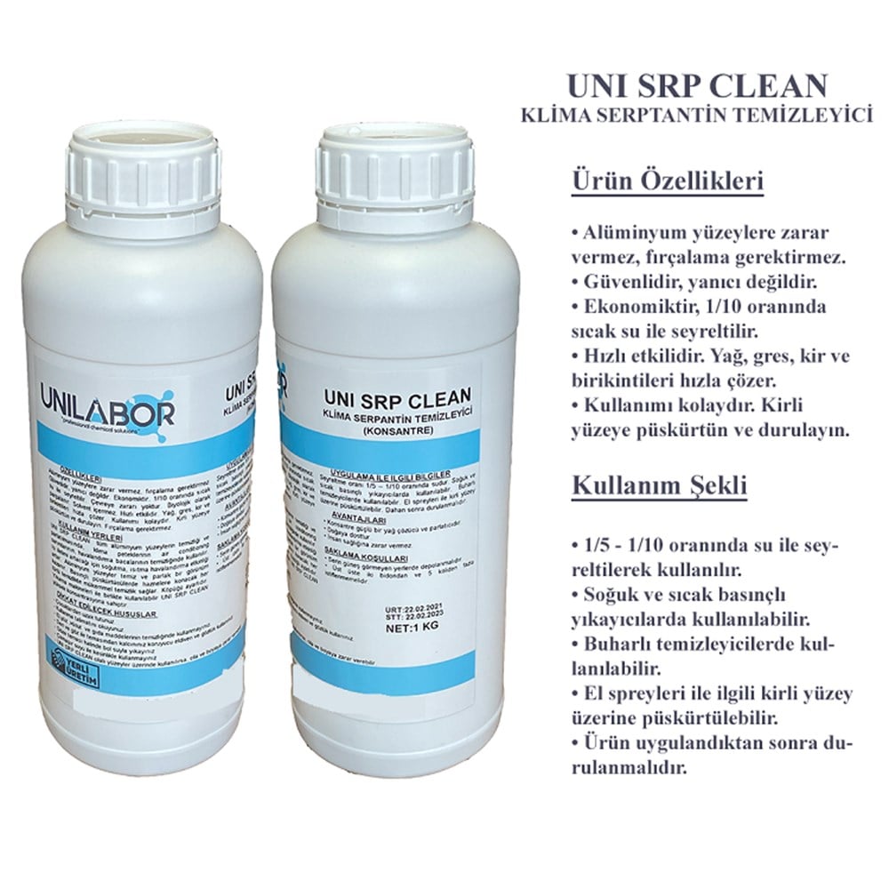 KİMYASAL TEMİZLEME SIVISI UNI SPR CLEAN 1KG