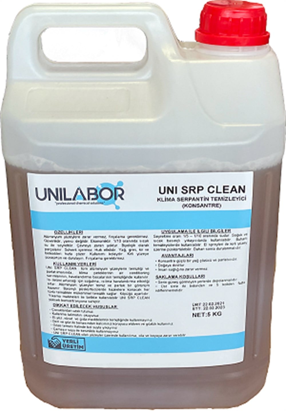 KİMYASAL TEMİZLEME SIVISI UNI SPR CLEAN 5KG