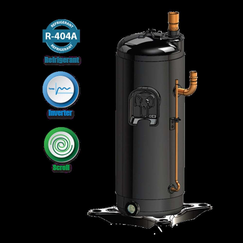 MITSUBISHI DC İnverter Scroll Komprosör ( 400 Volt Tandem Uyumlu ve Yağ Seviye Sensörlü ) ANB87 FGAMT (15-120 RPS) 