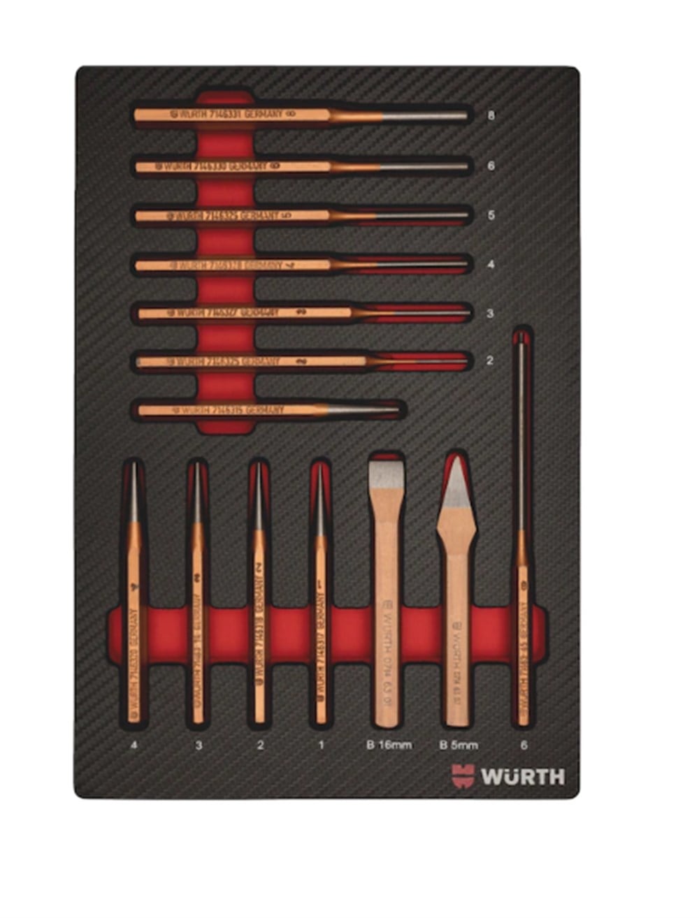 Würth ZIMBA VE DARBELİ ALET SETİ 4.4.1 14 PARÇA  0965905701