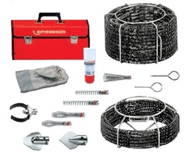Rothenberger Boru/Kanal Temizleme ve Kontrol Tekniği Spiraller/ Alet Setleri NO:7.2956X
