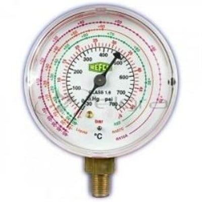 REFCO Manometreler M2-500-DS-R22 Yüksek Basınç R22/R134A/R404A (bar/psi)