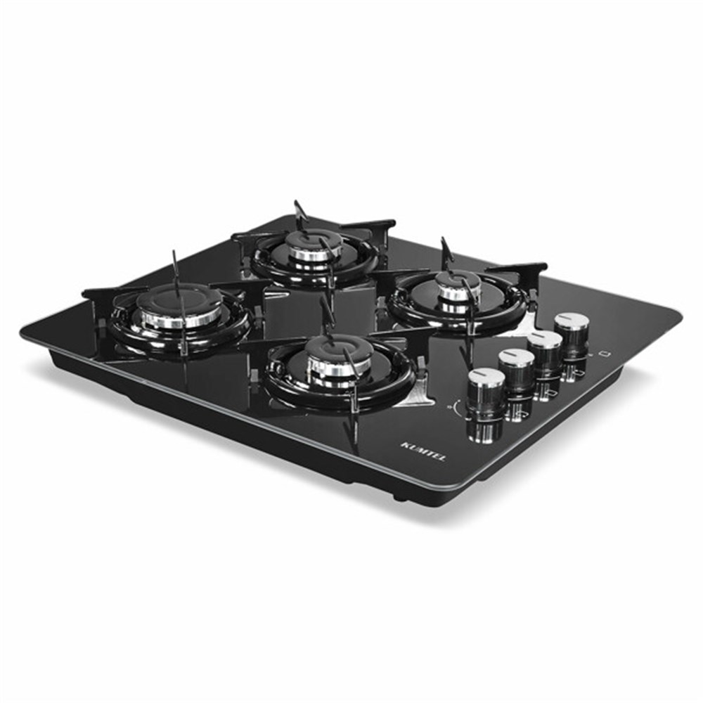 Kumtel KO-40TSHDF Siyah Cam Oval Ocak