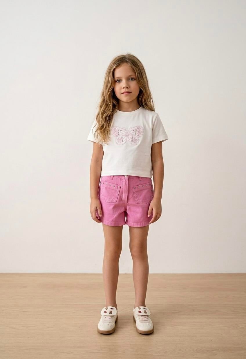 BUTTERFLY TSHIRT ŞORT TAKIM (7-11 YAŞ ARASI)