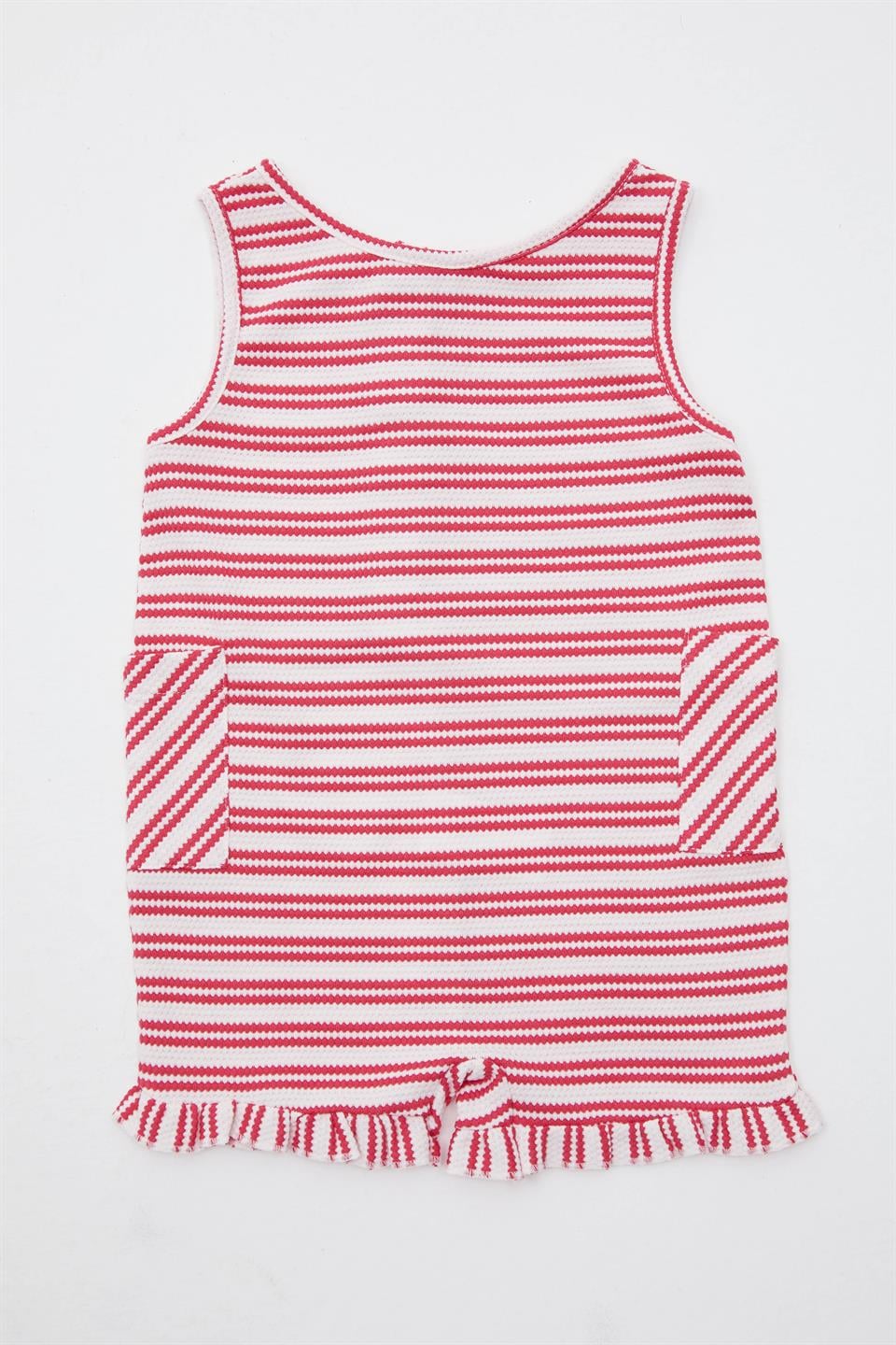 Çizgili Cepli Tulum