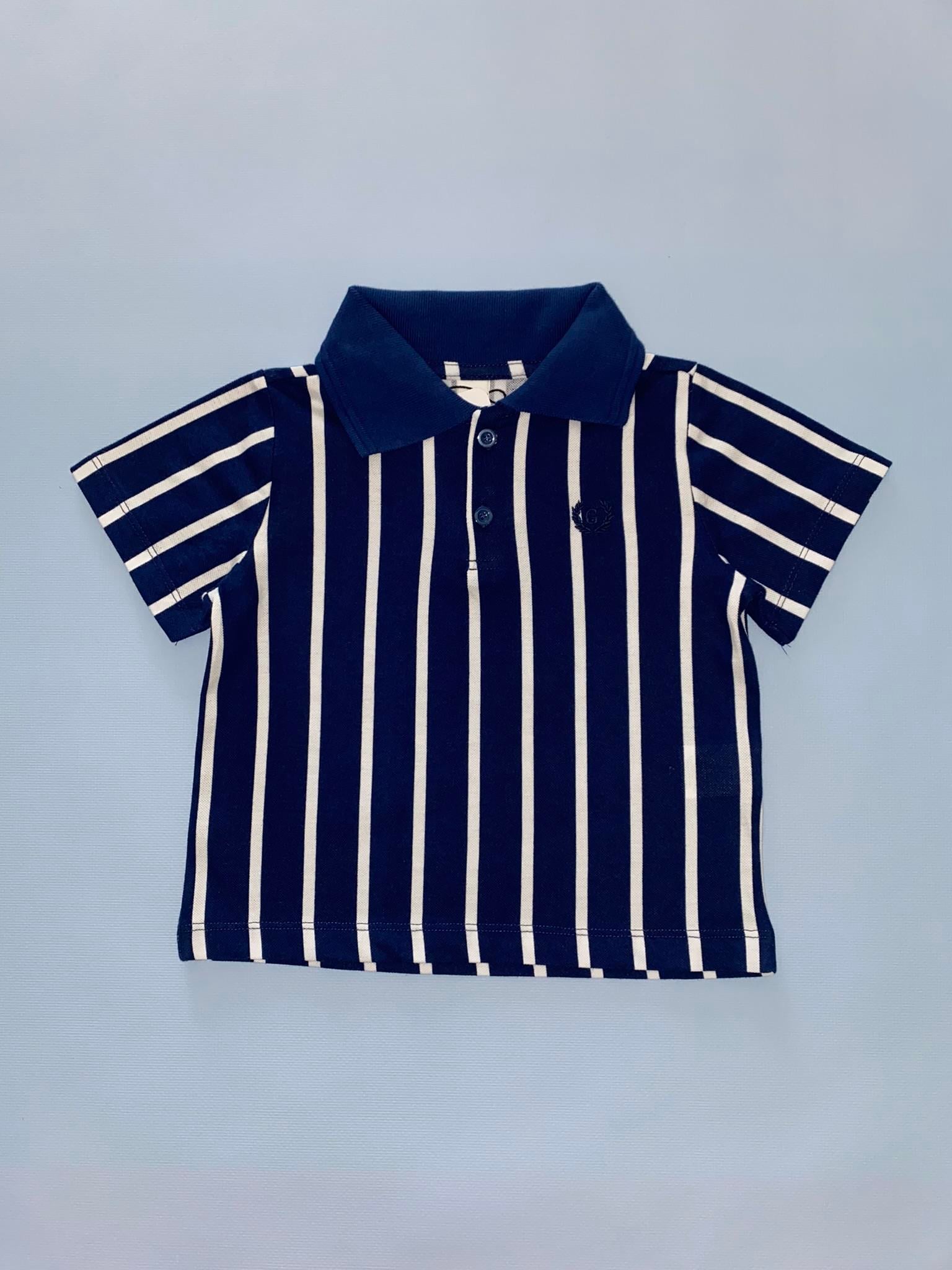 Çizgili Polo Yaka Tshirt
