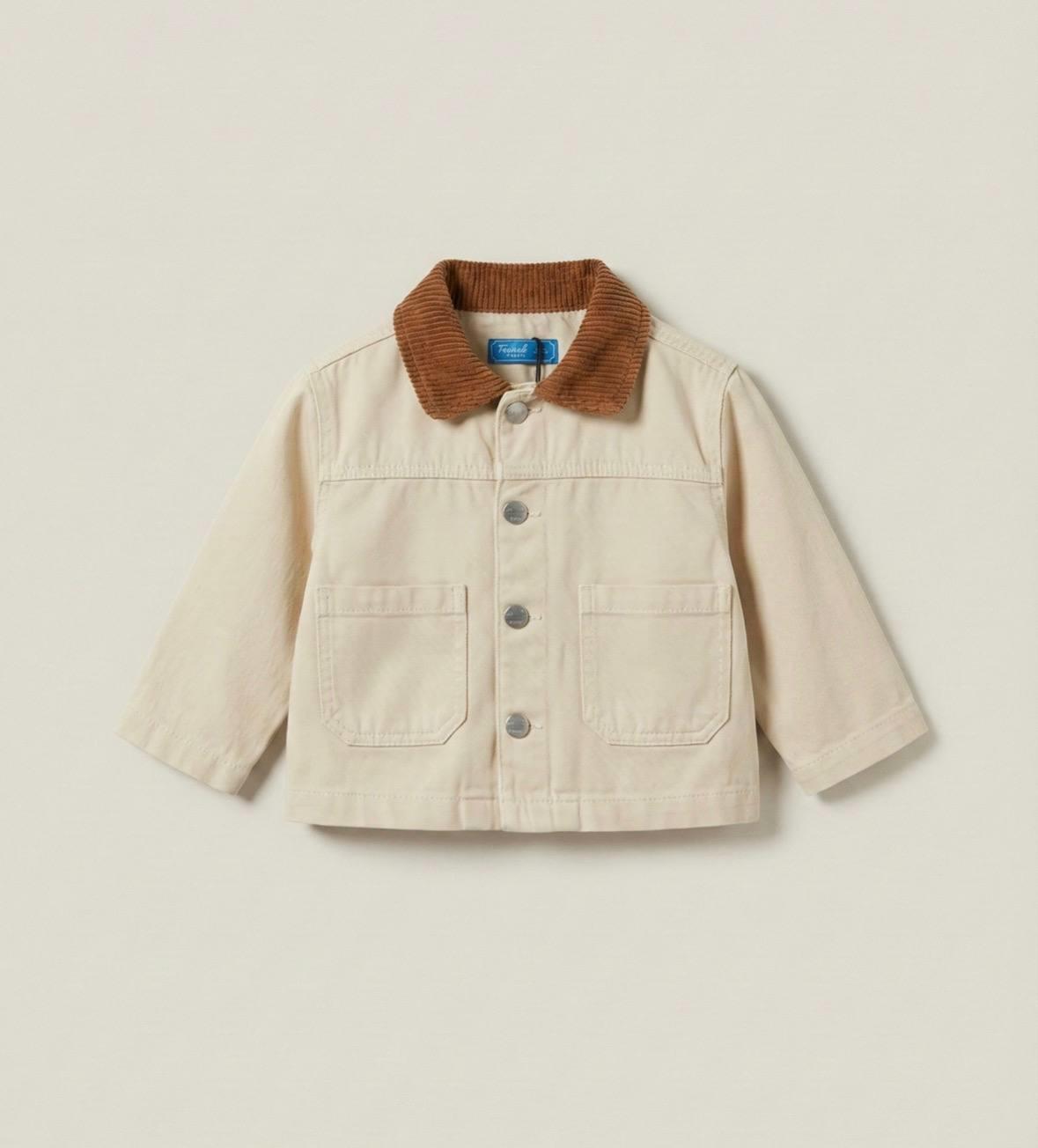 KADİFE FİTİLLİ YAKA DETAYLI DENİM CEKET UNISEX