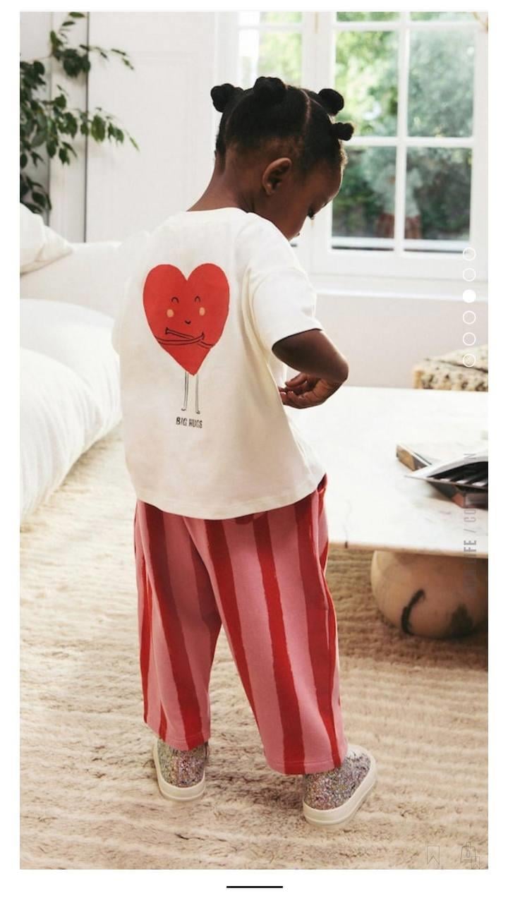 KALP BASKILI TSHIRT ÇİZGİLİ PANTOLON TAKIM