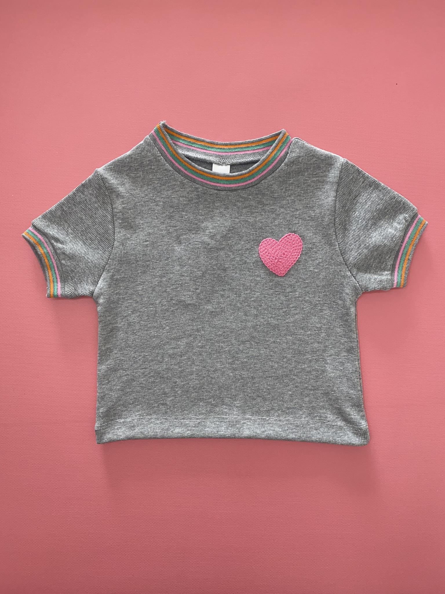 Kalp Detay Kaşkorse Tshirt