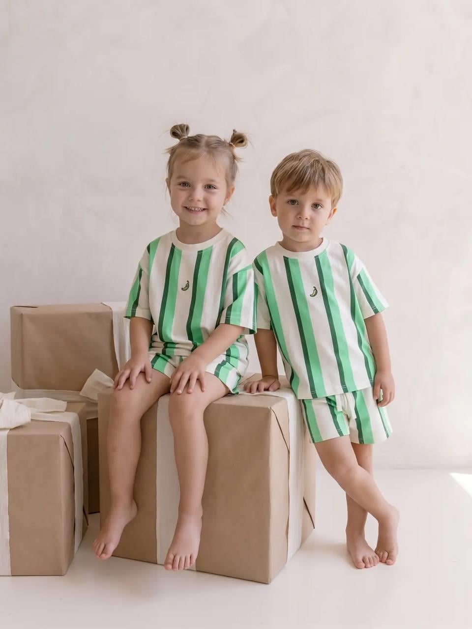 LA'CIEL PARİS ÇİZGİLİ PEPPER  TAKIM (UNISEX) YEŞİL