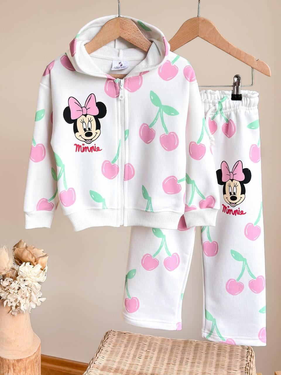 MİNNİE MOUSE BASKILI FERMUARLI SWEATSHIRT-EŞOFMAN TAKIM